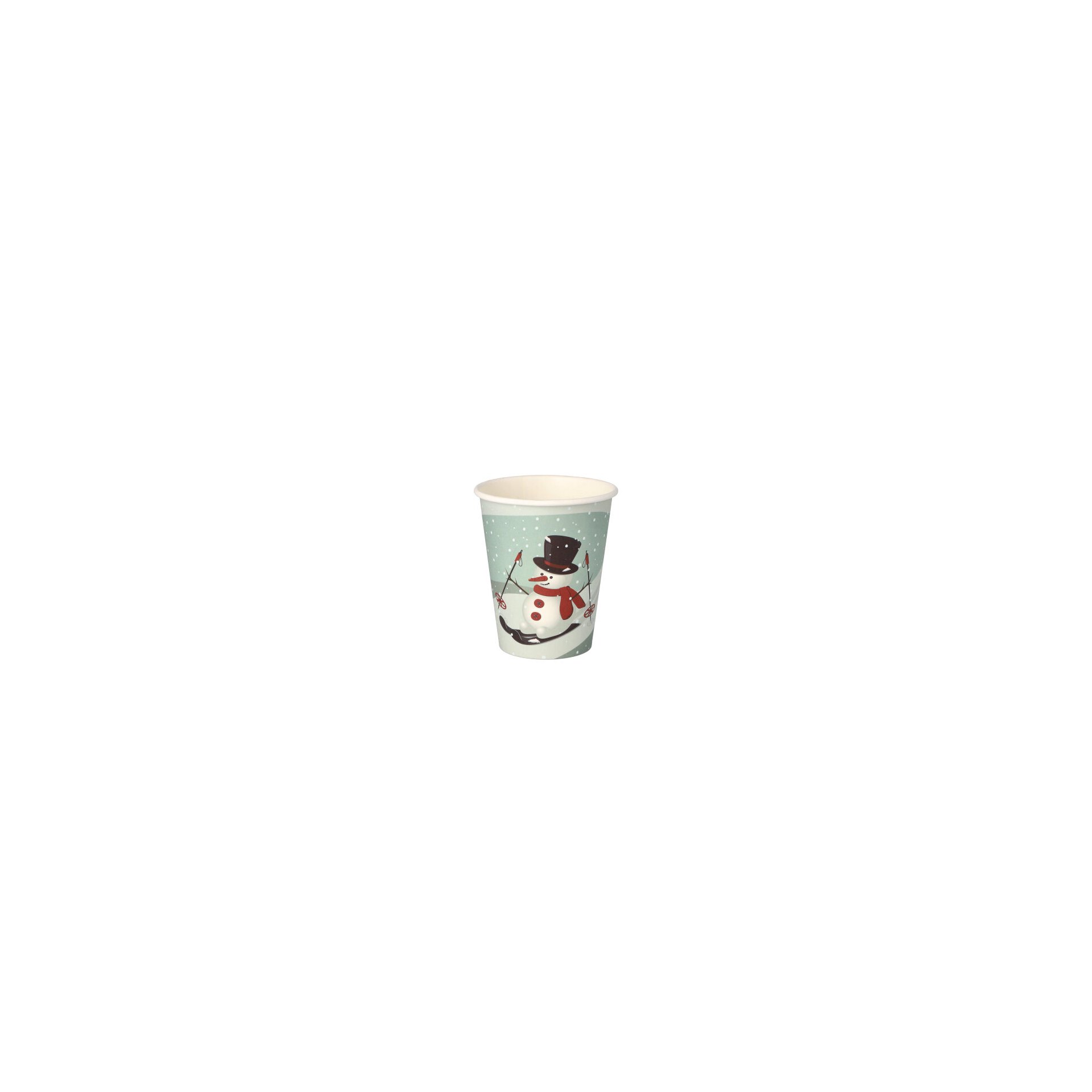 Trinkbecher, Pappe "To Go" 0,2 l Ø 8 cm · 9,2 cm "Snowtime"