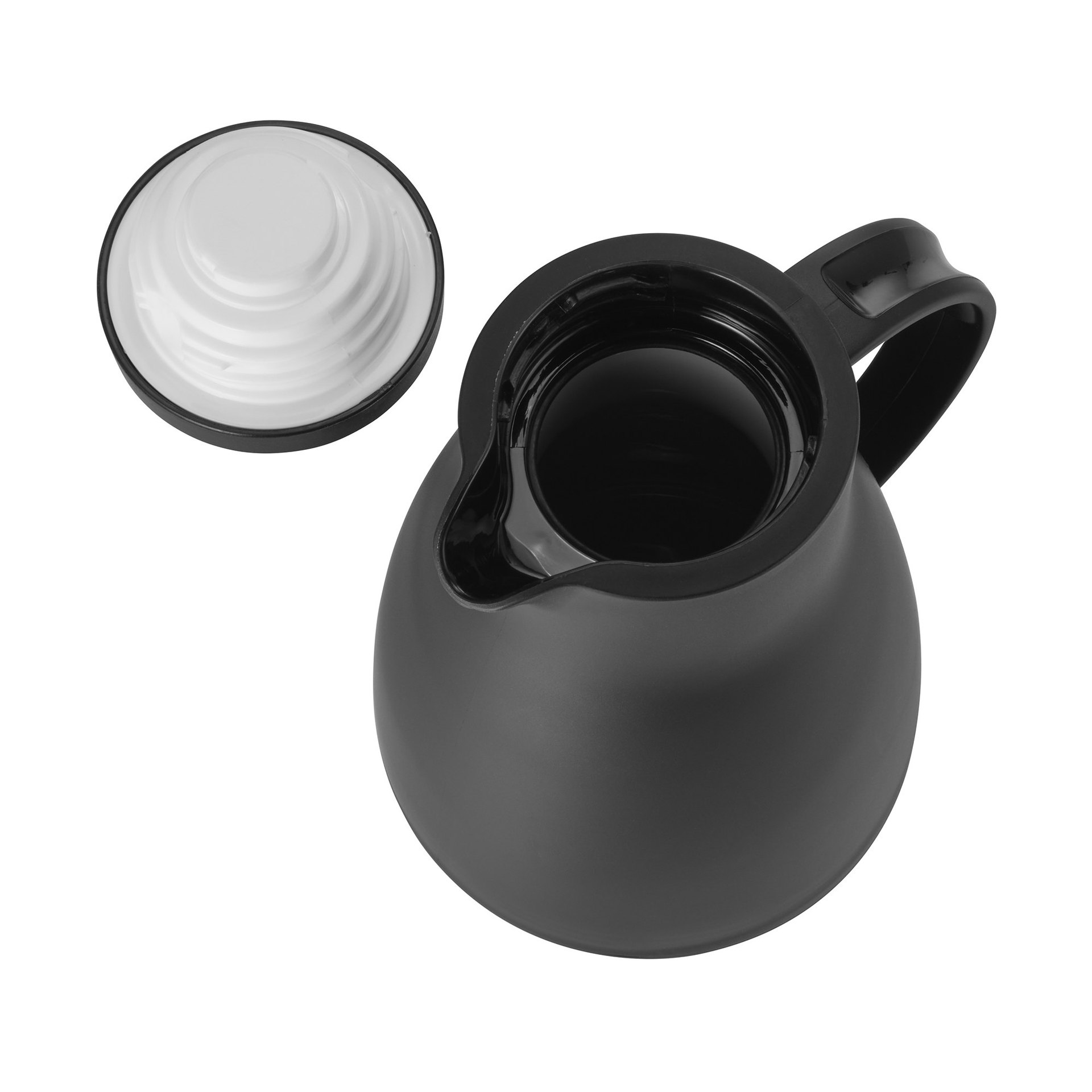 Isolierkanne, 0,7 ltr., Ø 12,5 cm, Höhe 19,5 cm, schwarz, Polypropylen