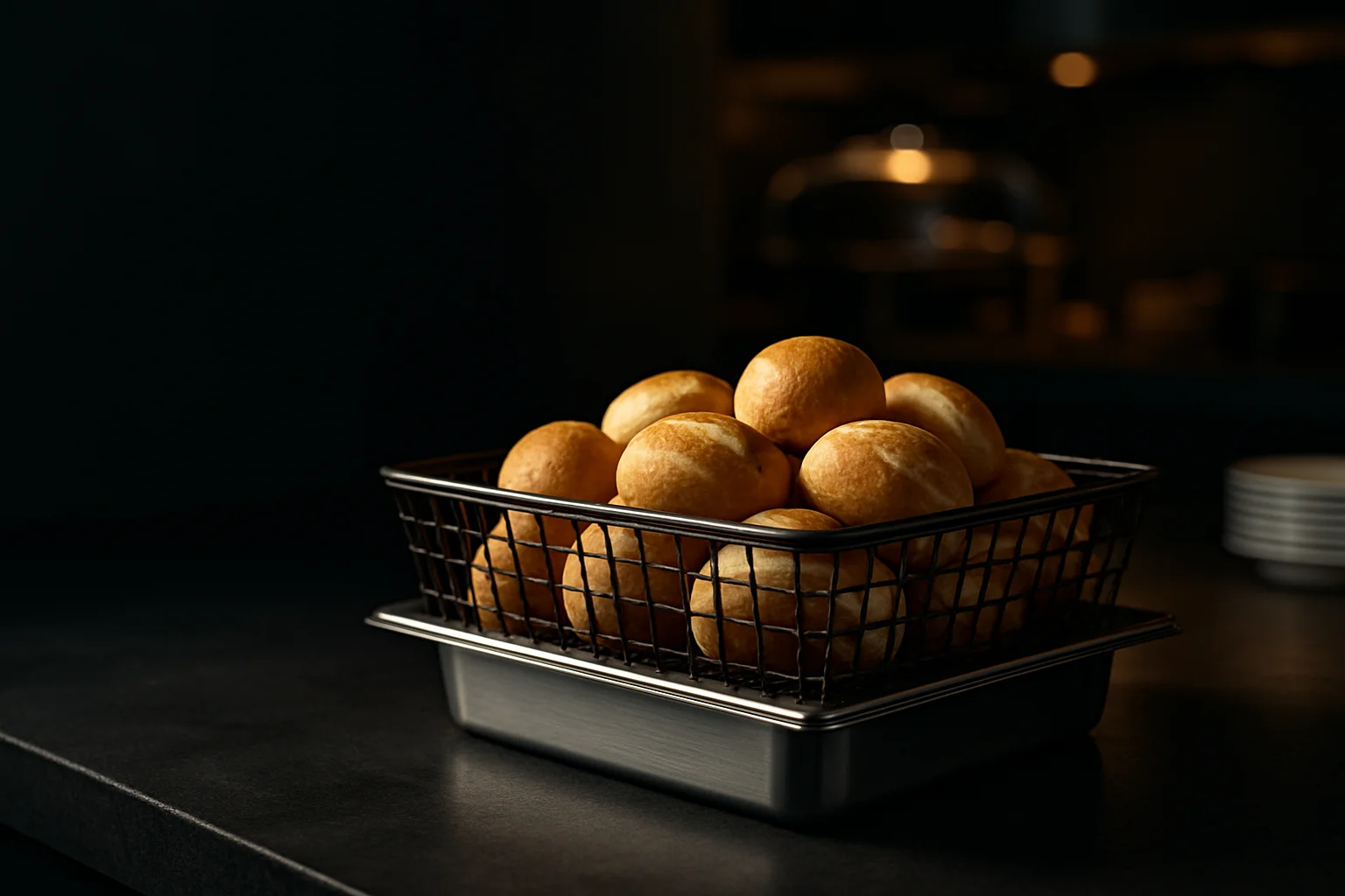 GN Körbe auf Buffet in professioneller Gastronomieumgebung