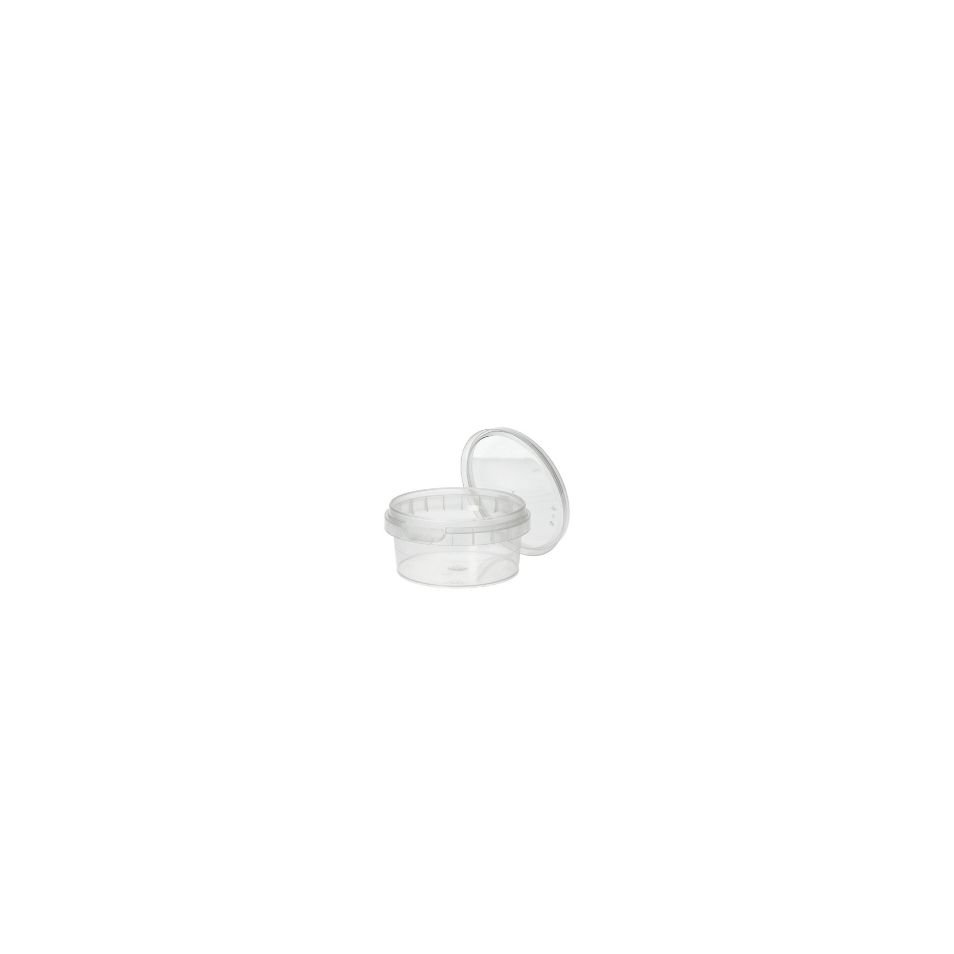 Feinkostbecher, PP rund 180 ml Ø 9,5 cm · 4,5 cm transparent mit Originalitätsverschluss