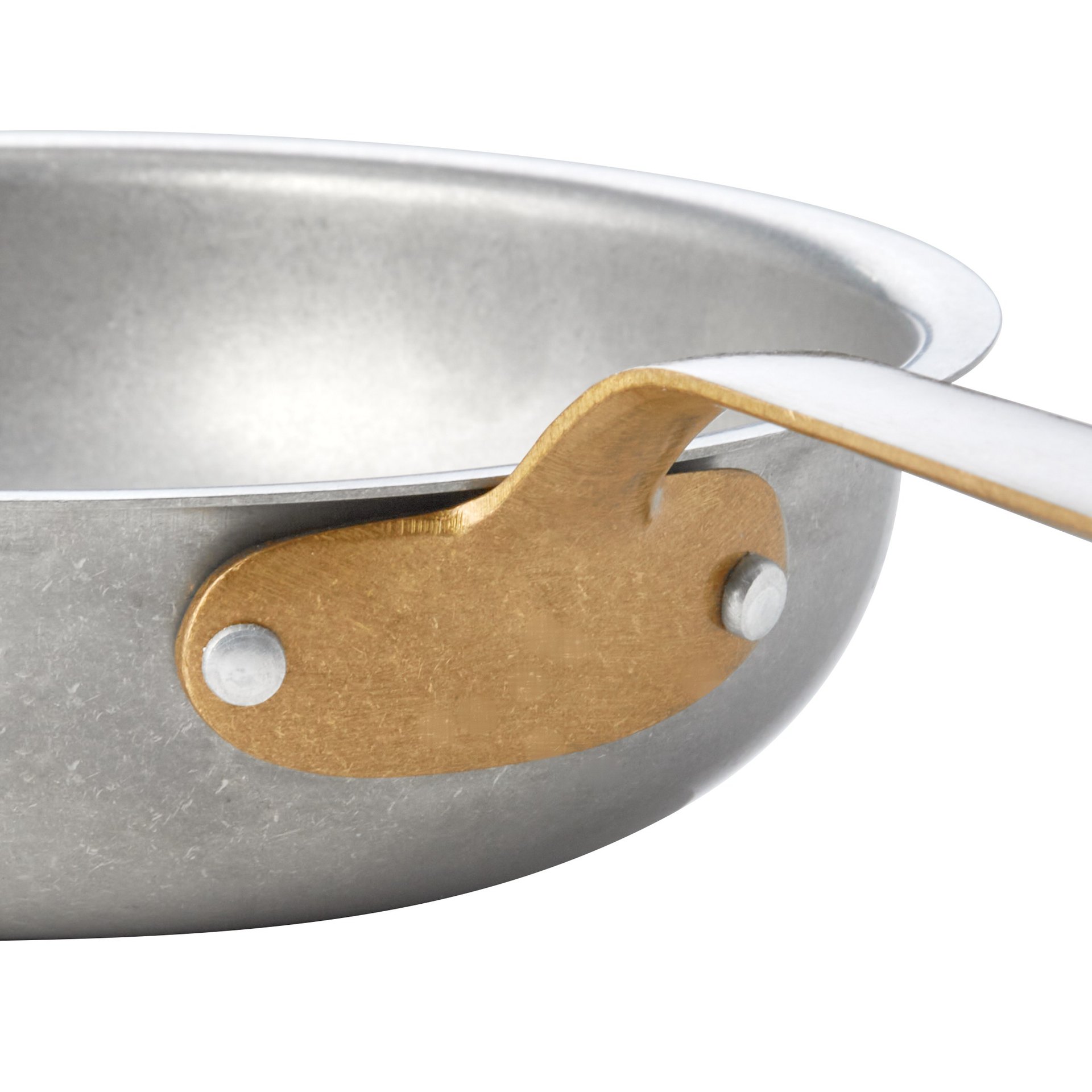 Servierpfanne STEEL & STYLE VINTAGE, mit Messinggriff, Ø 16 cm, 390 ml, Chromnickelstahl