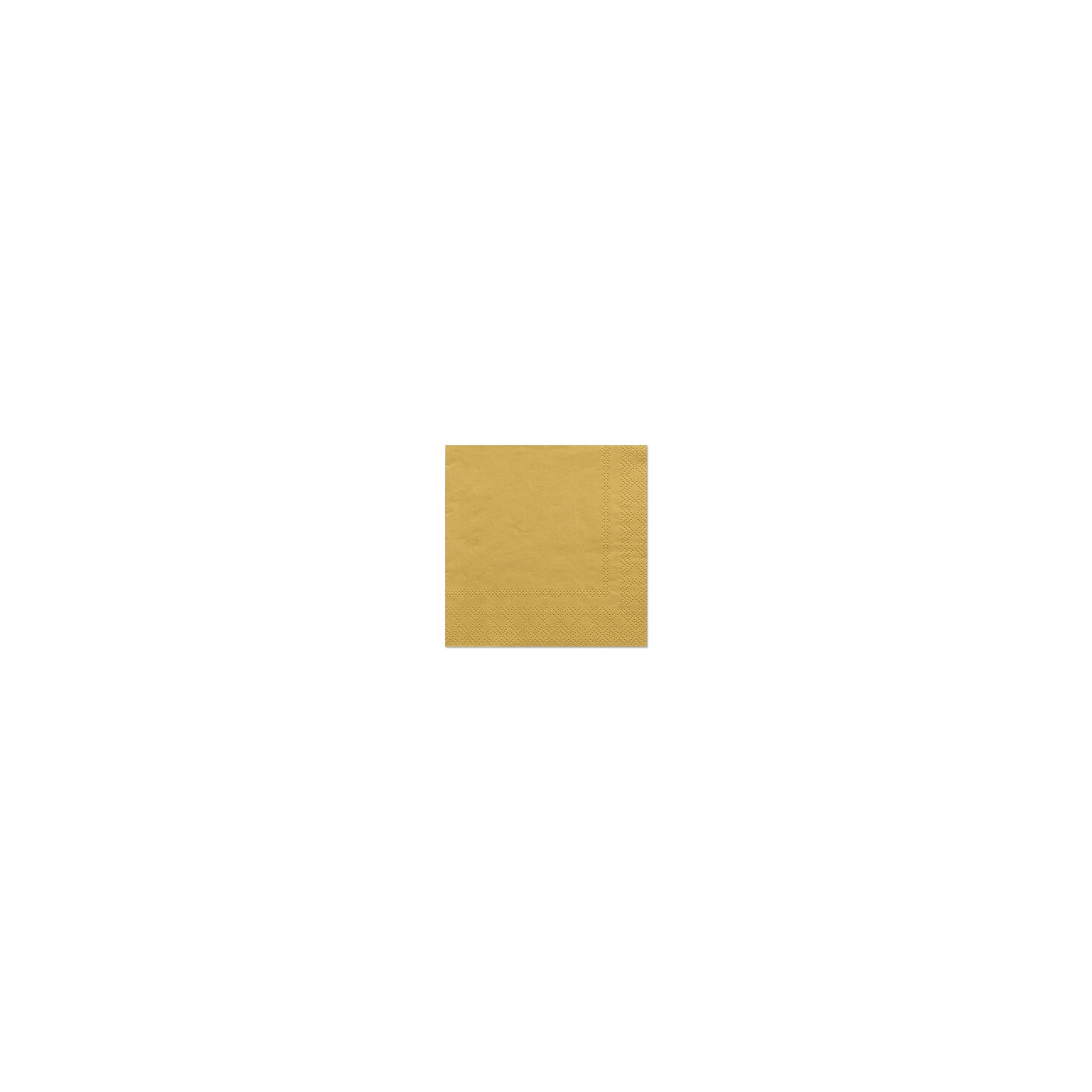 Servietten, 3-lagig 1/4-Falz 25 cm x 25 cm gold