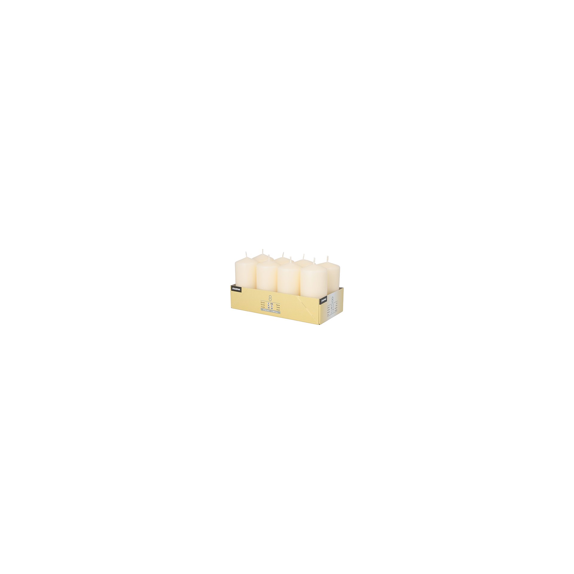 Stumpenkerzen Ø 50 mm · 100 mm creme