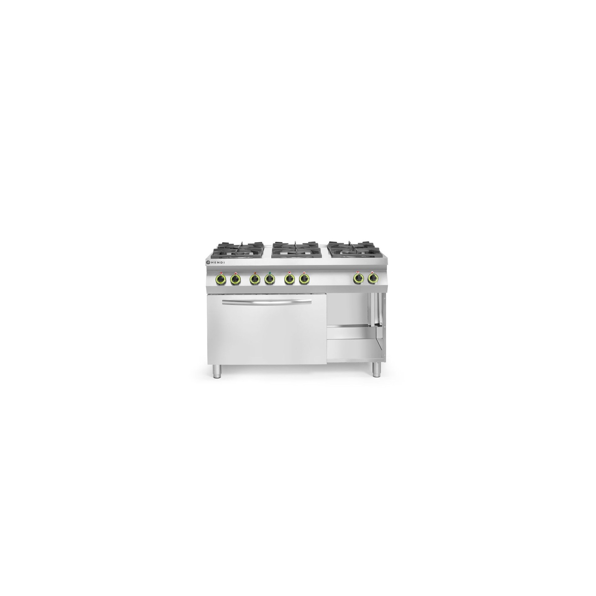 Gasherd Kitchen Line 6-flammig mit Ofen GN 1/1, Kitchen Line, 230V/3000W, 28,5kW, 1200x722x(H)900mm