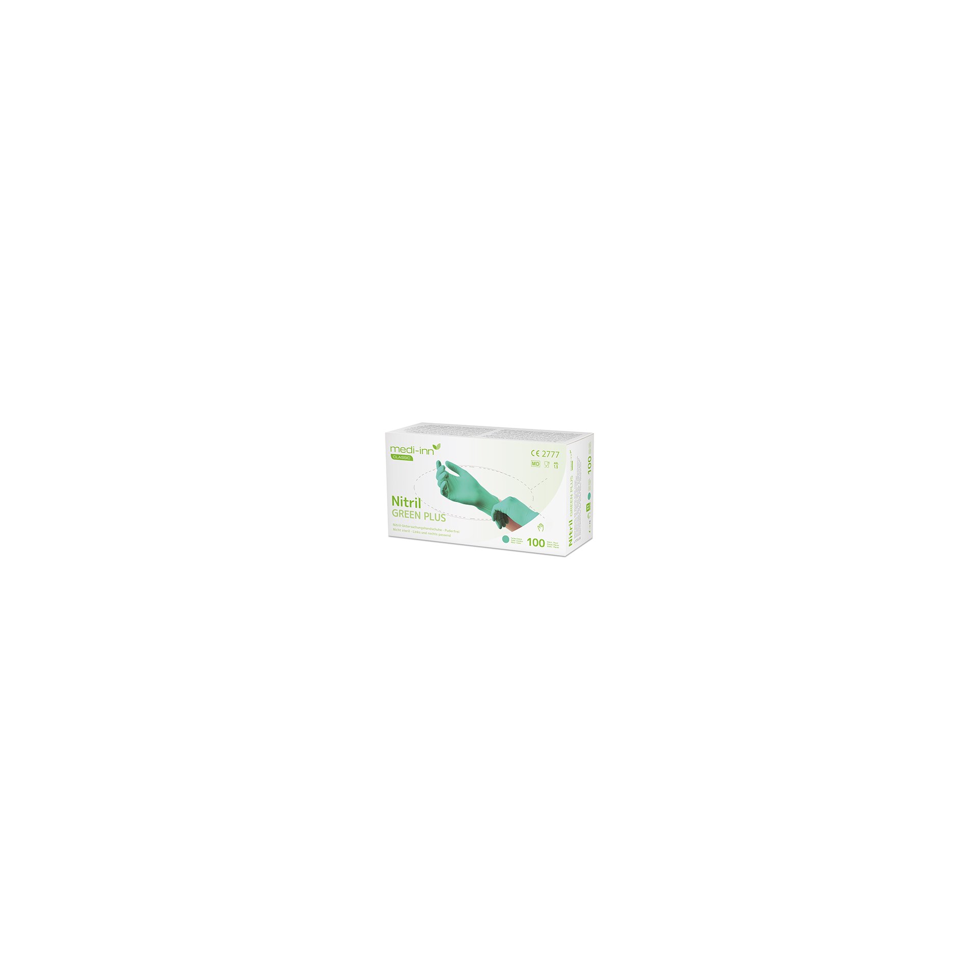 "Medi-Inn Classic" Handschuhe, Nitril puderfrei "Green Plus" grün Größe: XL