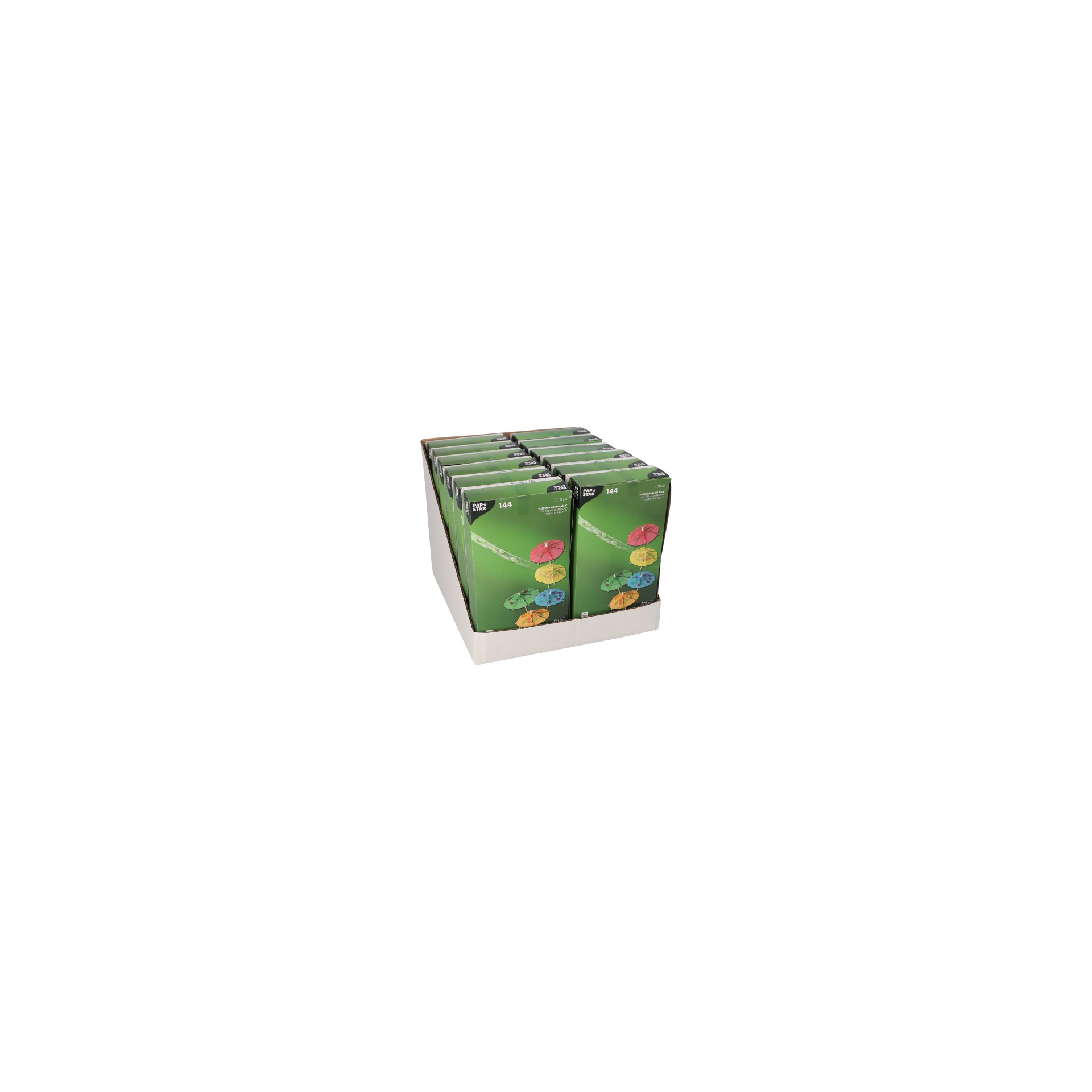 Deko-Picker 10 cm farbig sortiert "Eisschirmchen Asia" Deko-Picker 10 cm farbig sortiert "Eisschirmchen Asia"