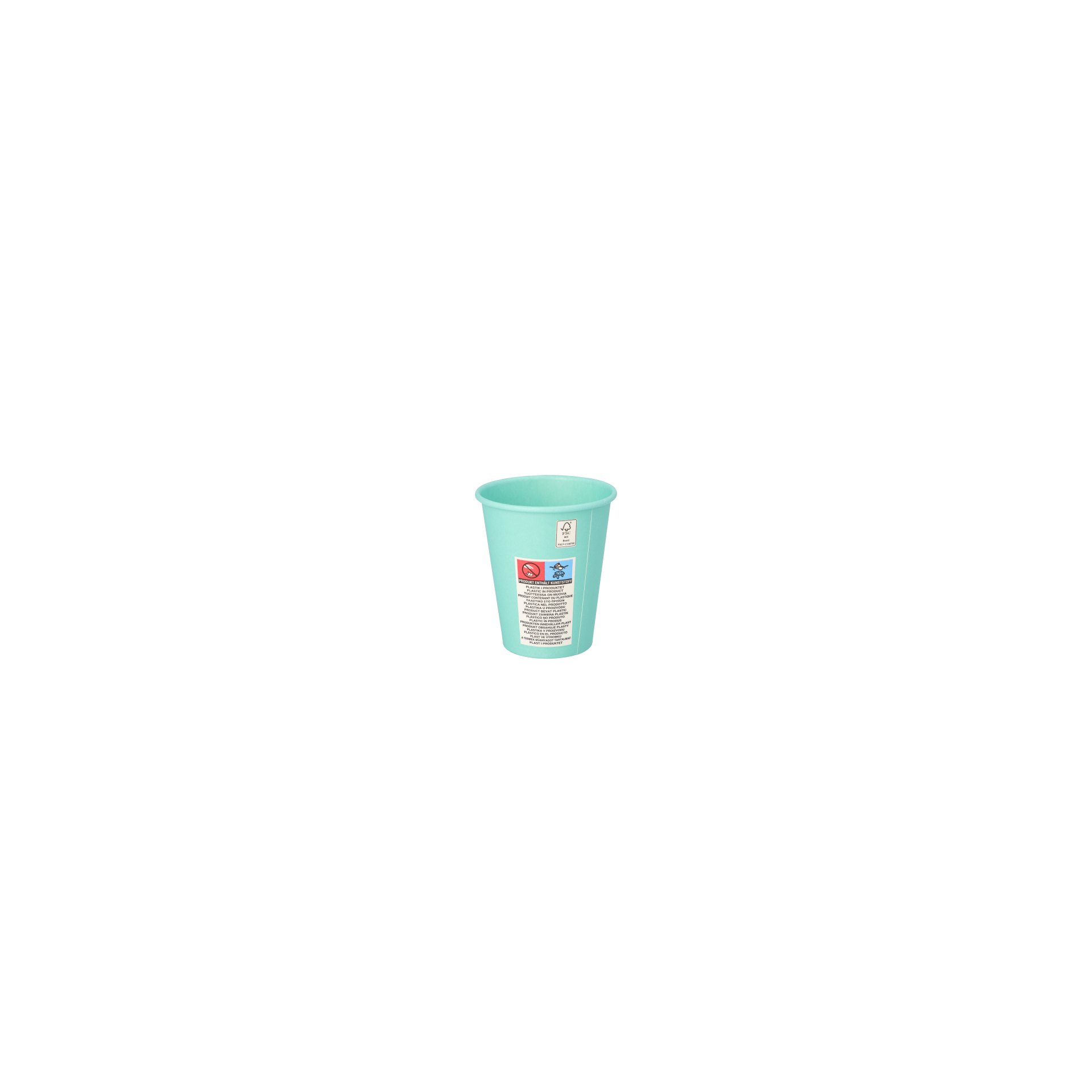 Trinkbecher, Pappe "To Go" 0,2 l Ø 8 cm · 9,2 cm türkis Trinkbecher, Pappe "To Go" 0,2 l Ø 8 cm · 9,2 cm türkis