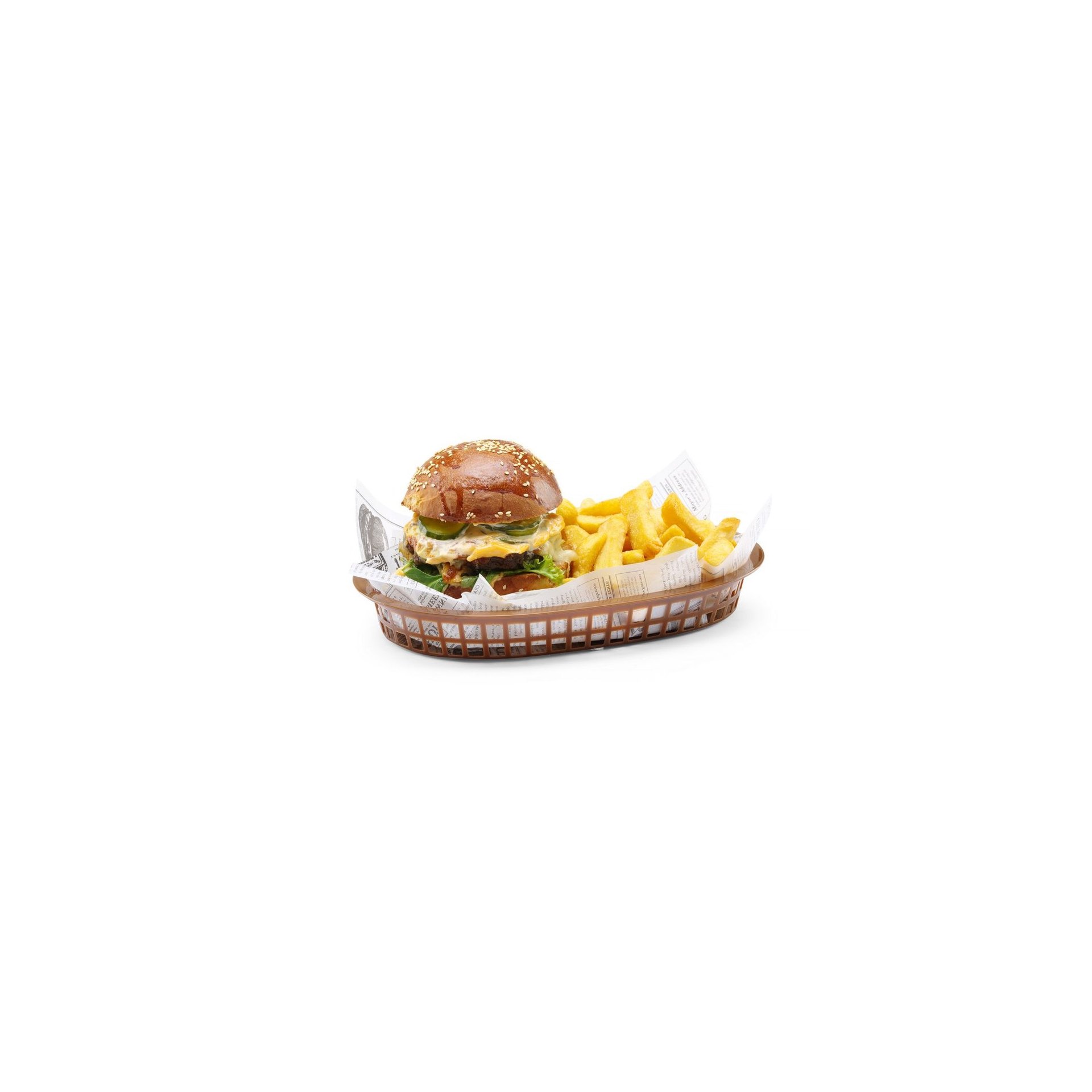 Servierkörbe im Fastfood-Stil, Braun 275x175x(H)38mm Servierkörbe im Fastfood-Stil, Braun 275x175x(H)38mm