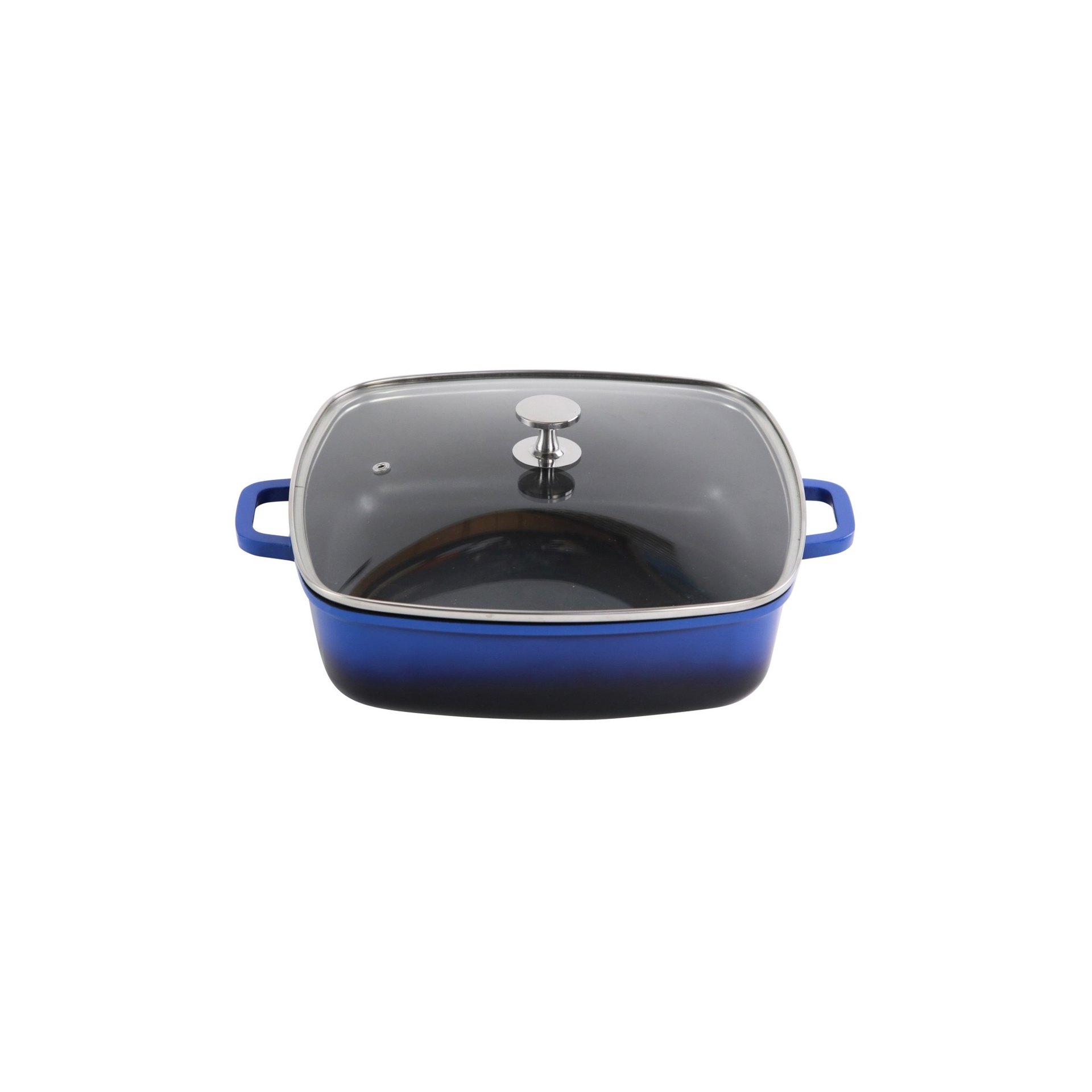 AluChef® Bräter, quadratisch 28 cm x 28 cm / blau