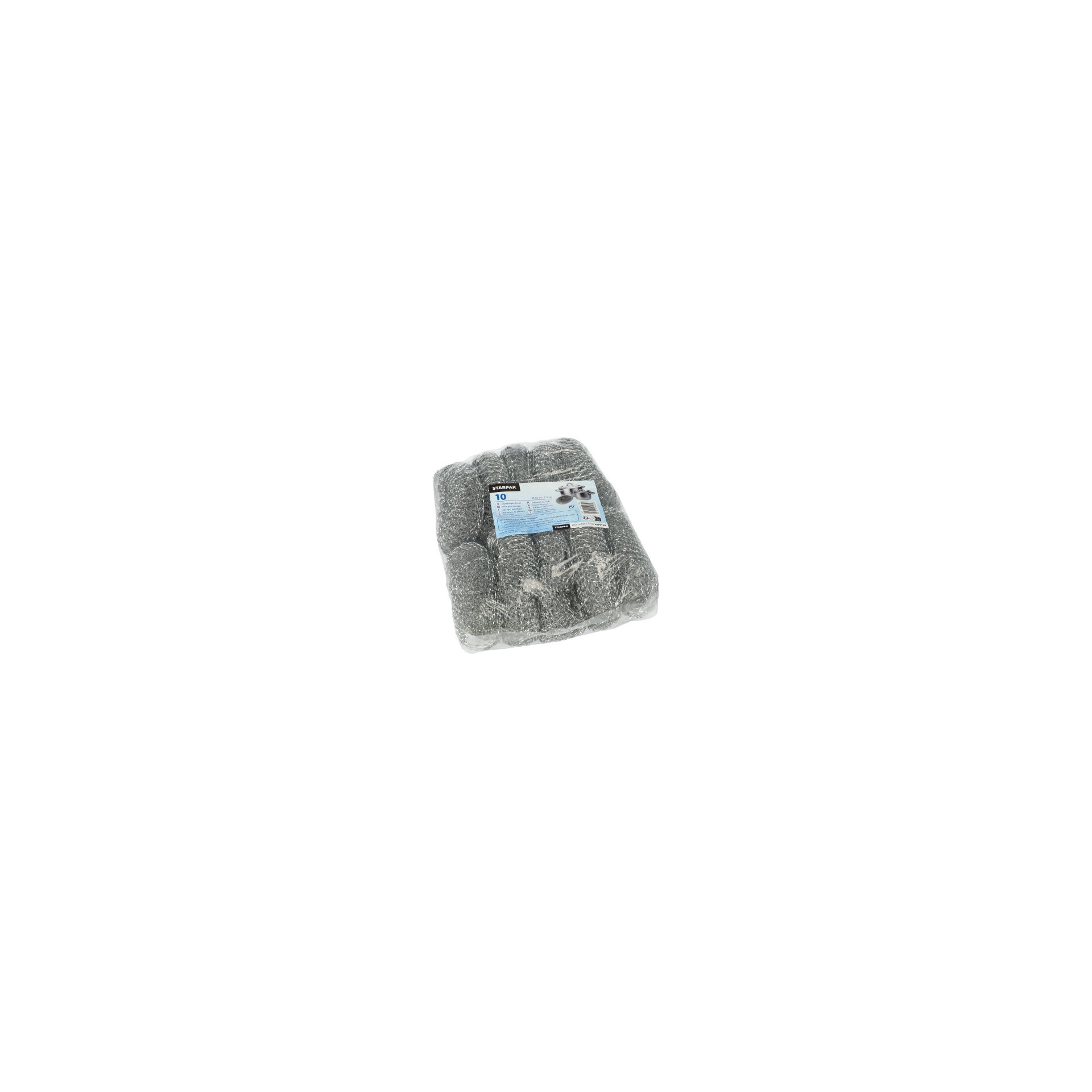 Topfreiniger, Draht rund Ø 12 cm · 3 cm silber , kratzend