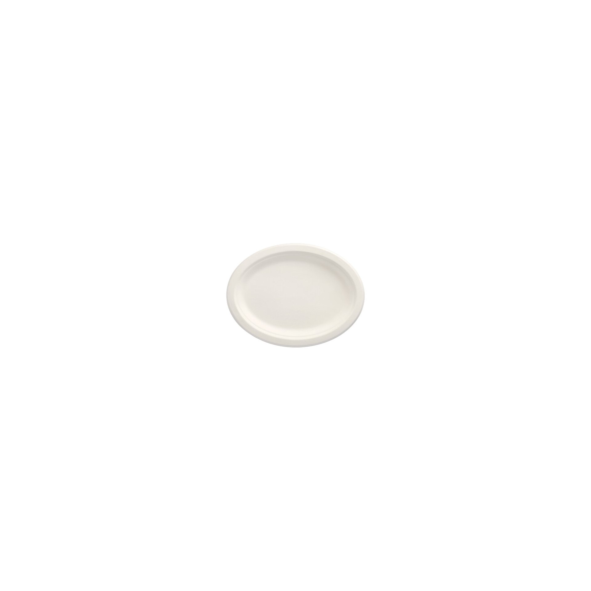 Teller, Zuckerrohr "pure" oval 26 cm x 20 cm x 2 cm weiss