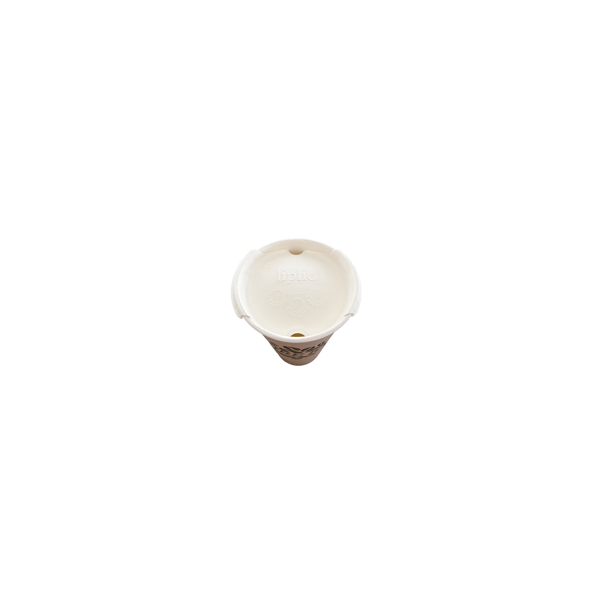 Deckel für Trinkbecher Zuckerrohr rund Ø 9 cm weiss "liplid"