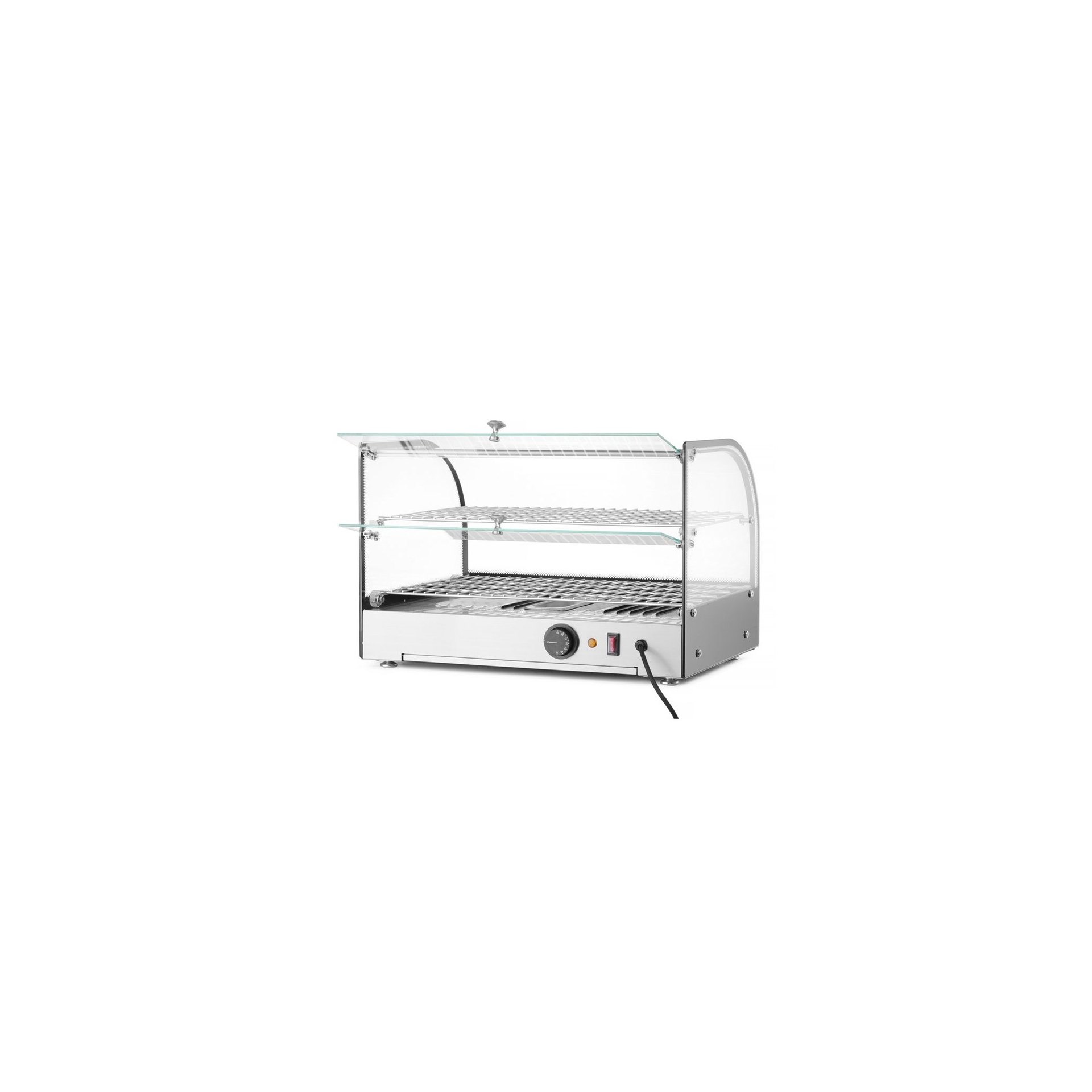 Warmhaltevitrine doppelt, doppelt, Schwarz, 220-240V/800W, 554x376x(H)376mm Warmhaltevitrine doppelt, doppelt, Schwarz, 220-240V/800W, 554x376x(H)376mm