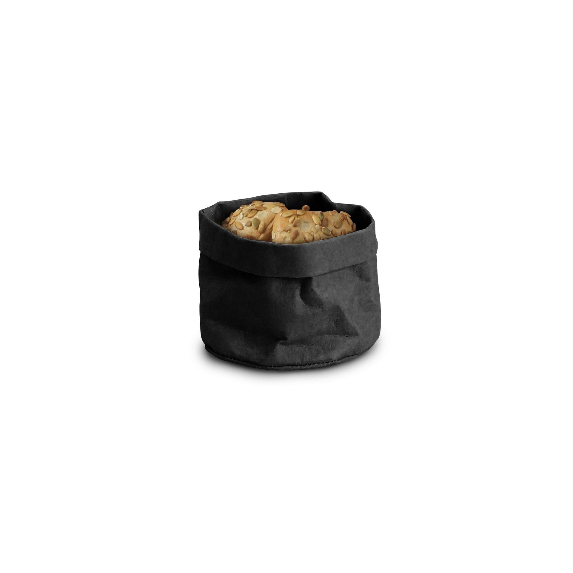 Brottasche aus Papier, Schwarz, 170x170x(H)150mm Brottasche aus Papier, Schwarz, 170x170x(H)150mm