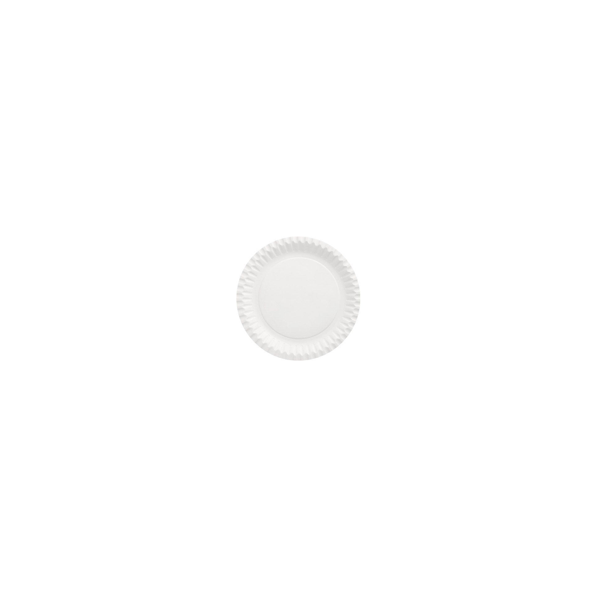 Teller, Pappe rund Ø 23 cm weiss Teller, Pappe rund Ø 23 cm weiss