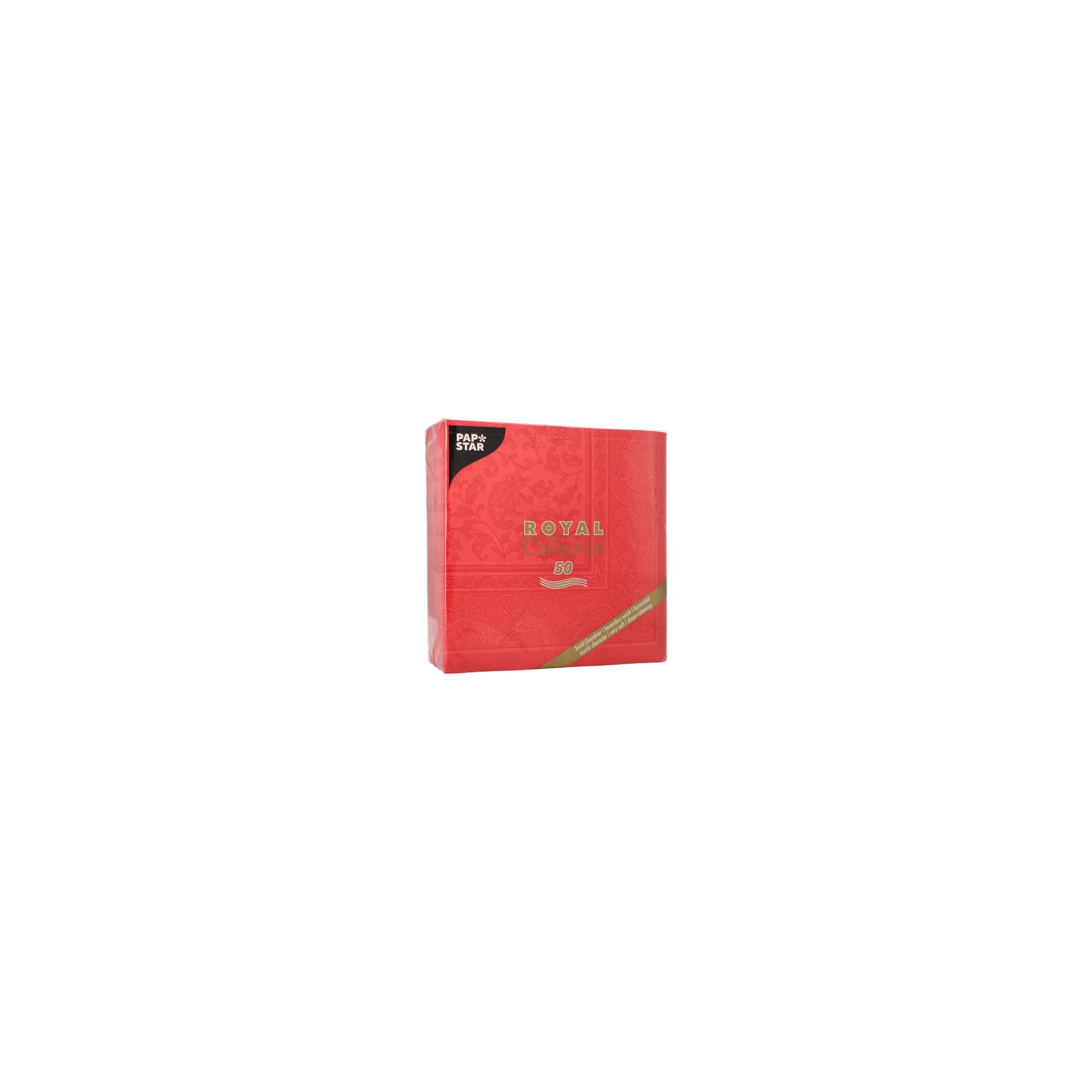 Servietten "ROYAL Collection" 1/4-Falz 40 cm x 40 cm rot "Ornaments" Servietten "ROYAL Collection" 1/4-Falz 40 cm x 40 cm rot "Ornaments"