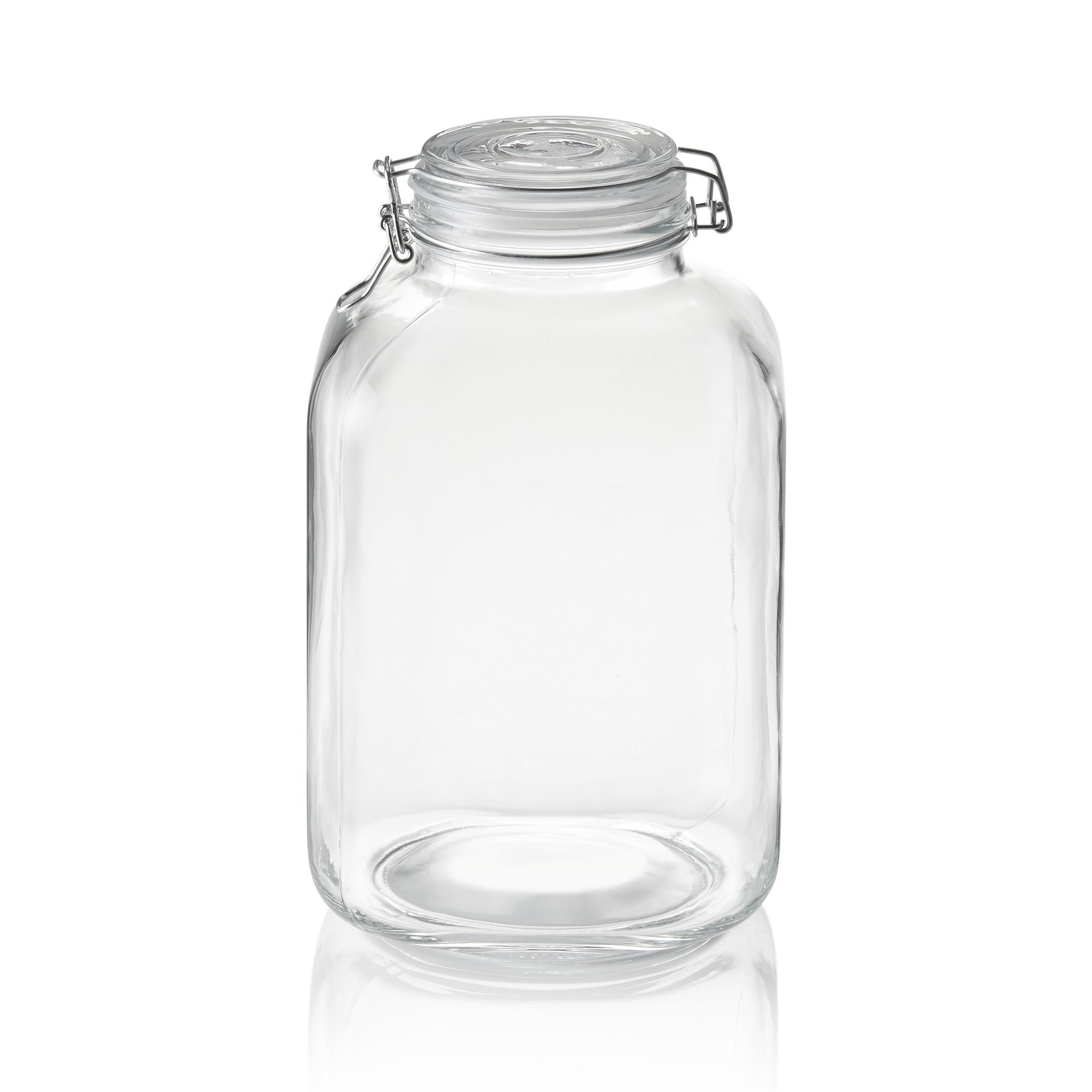 Vorratsglas XL, 5 ltr., Ø 9 cm, Höhe 28,5 cm, Glas, Edelstahl, Silikon