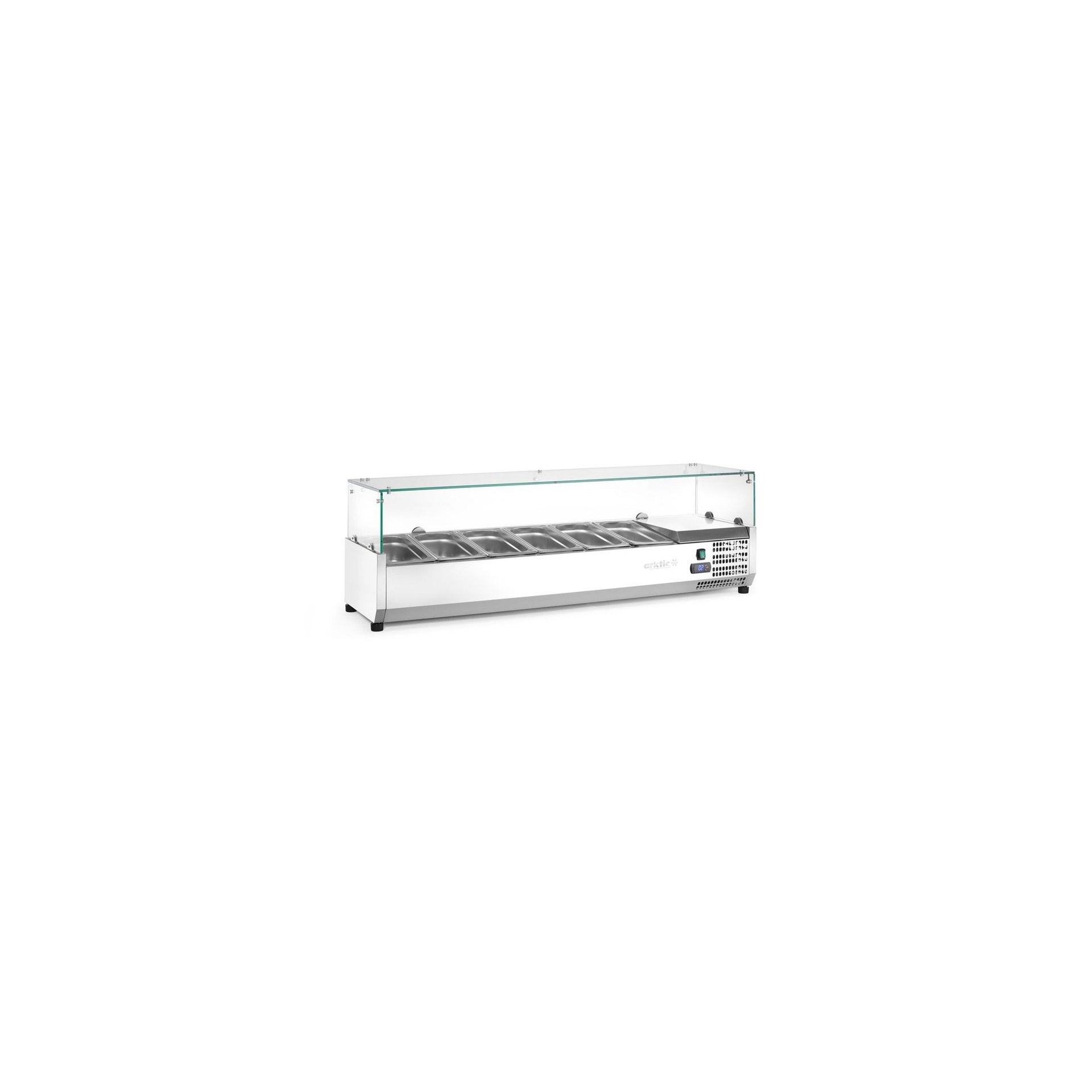 Aufsatz-Kühlvitrine Arktic, 6x GN 1/3 1405x420x456mm