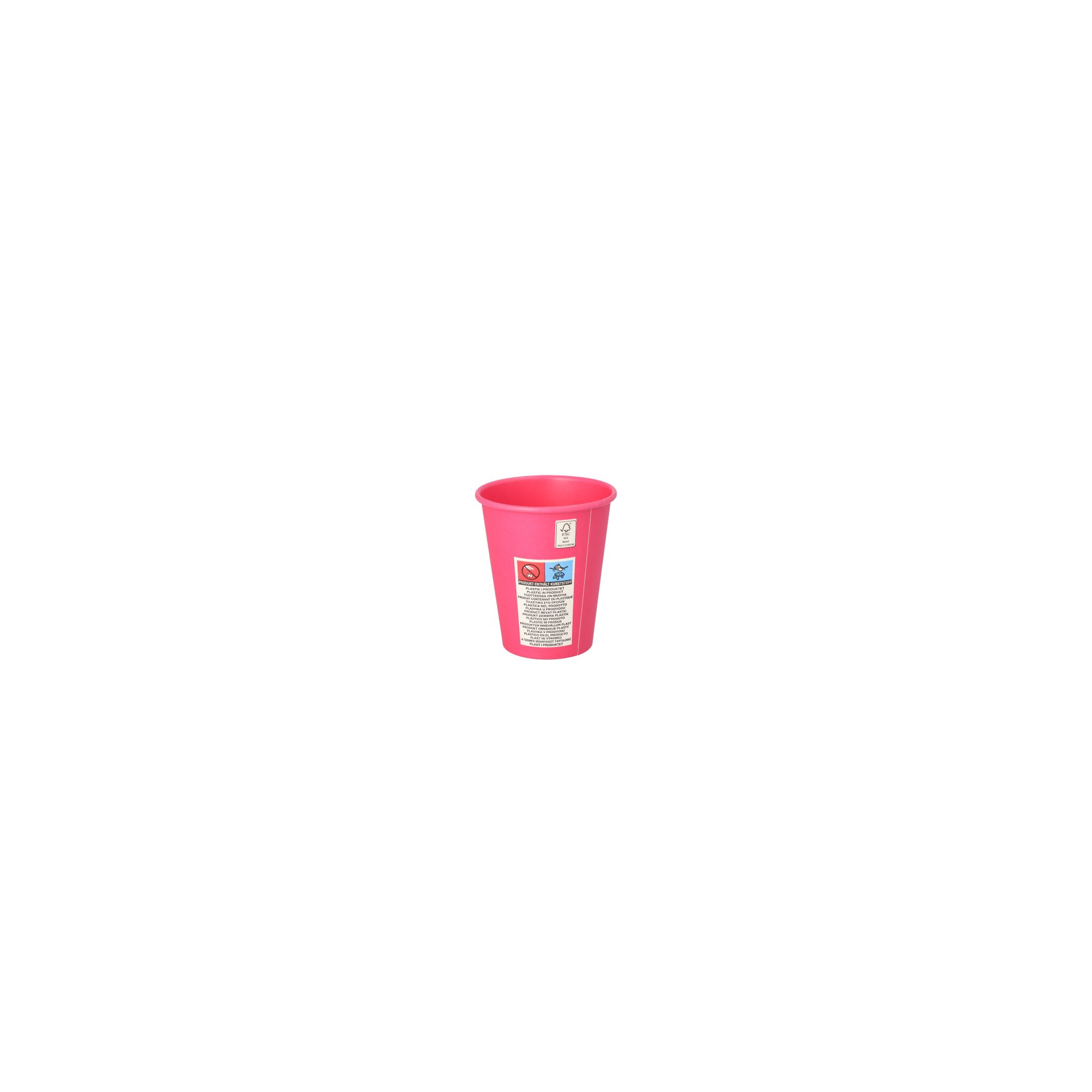 Trinkbecher, Pappe "To Go" 0,2 l Ø 8 cm · 9,2 cm pink