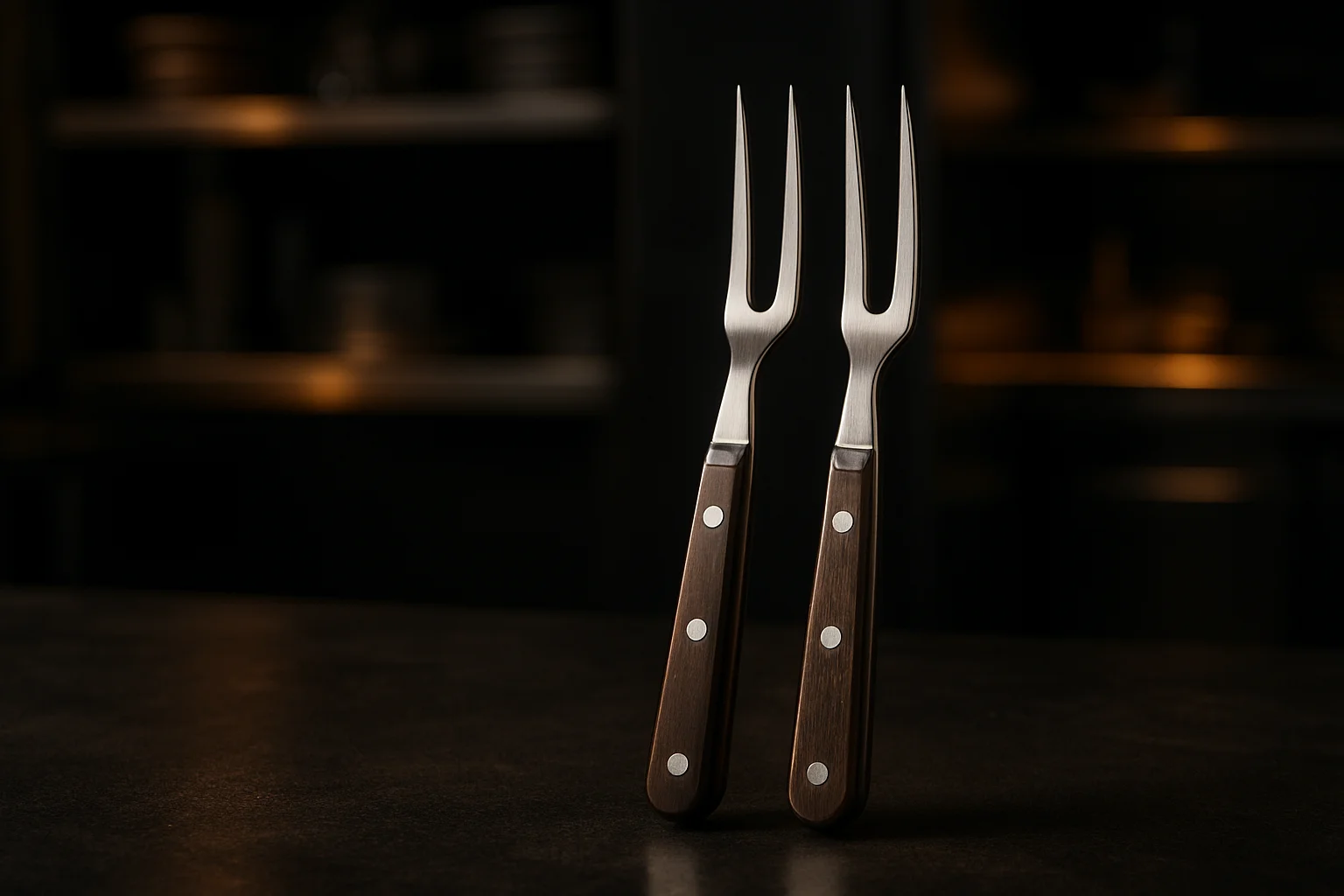 steakgabeln mit robustem griff im gastronomie-kontext