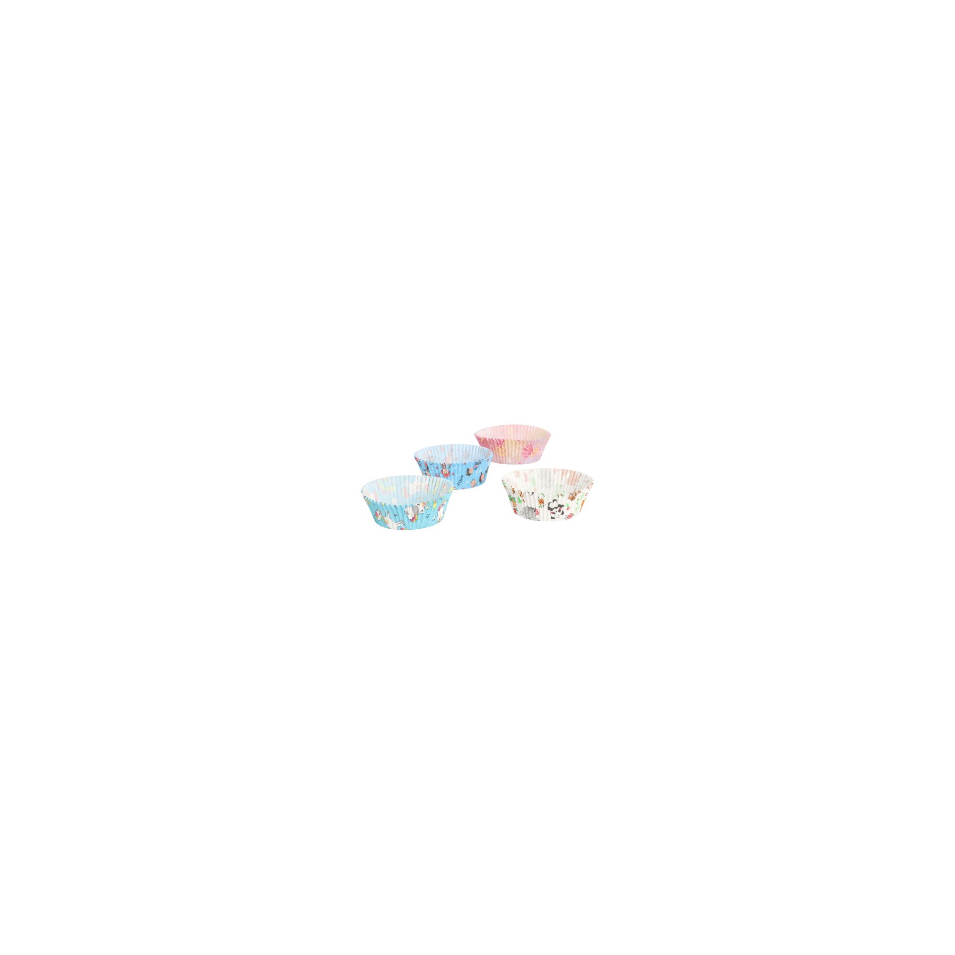 Backförmchen Ø 5 cm · 2,5 cm 4 Motive sortiert Backförmchen Ø 5 cm · 2,5 cm 4 Motive sortiert