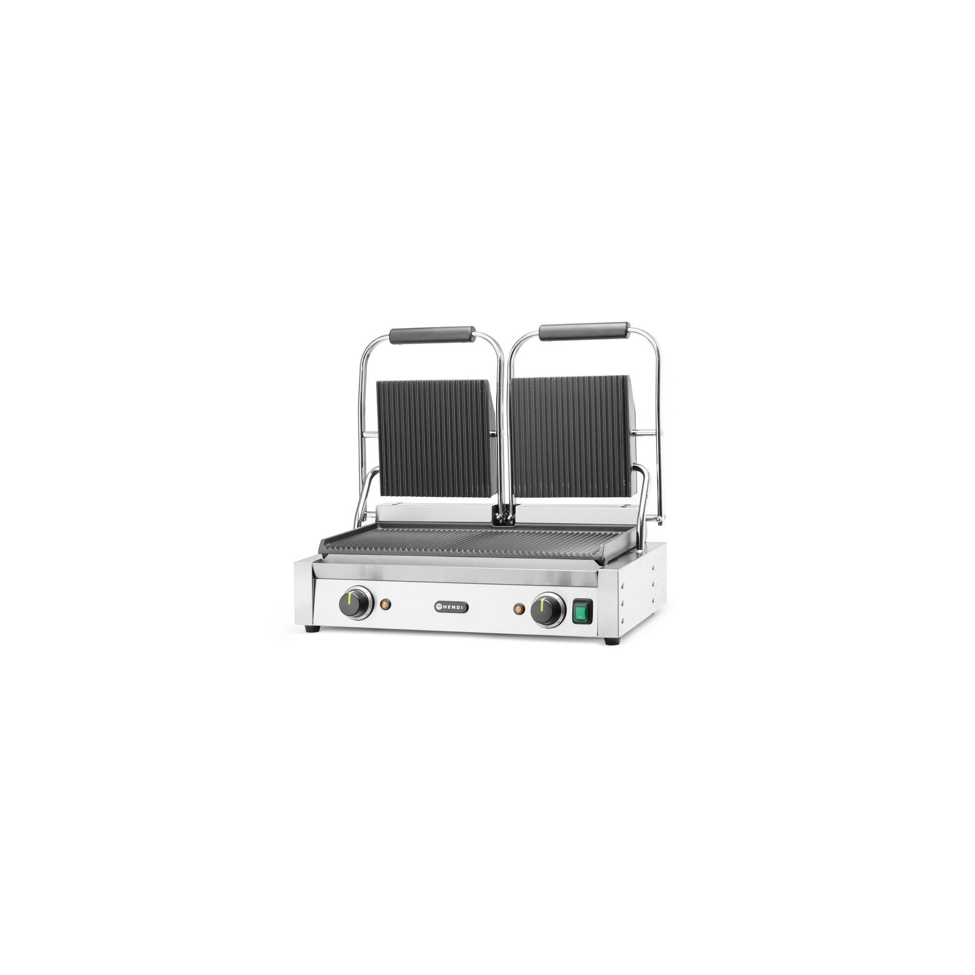 Kontaktgrill - Doppelversion, gerillte Ausführung, oben und unten gerillt, 230V/3600W, 570x375x(H)216mm