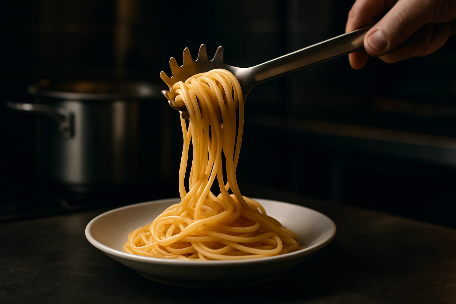 Pastazange zum Portionieren von Pasta und Spaghetti