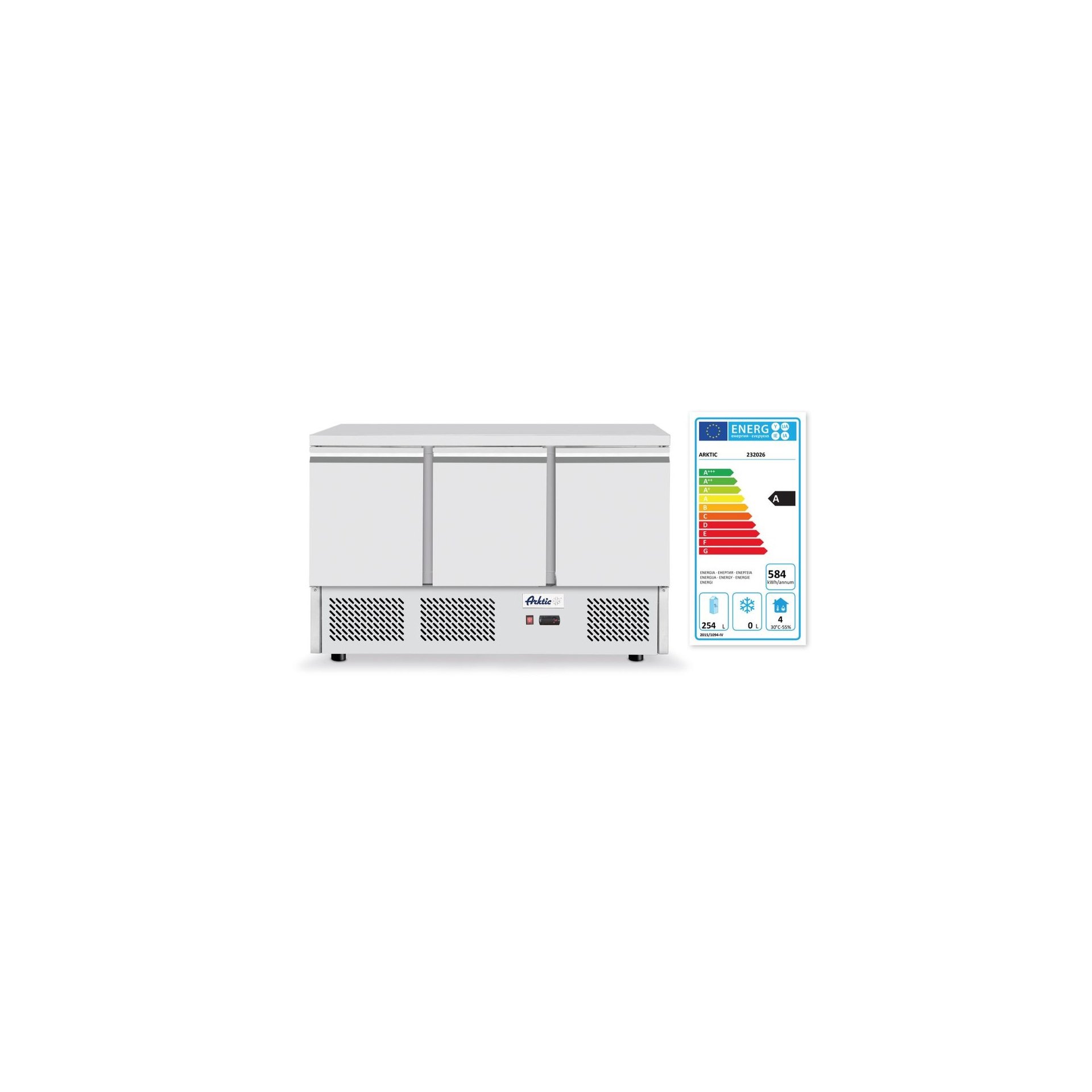 Kühltisch, dreitürig Kitchen Line 380L