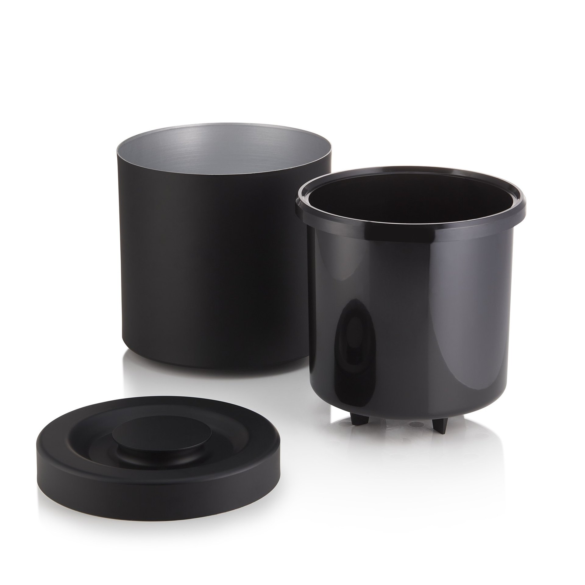 Eisbox NOCTURN, Ø 18,5 cm, Höhe 21 cm, schwarz matt, Aluminium, Polystyrol