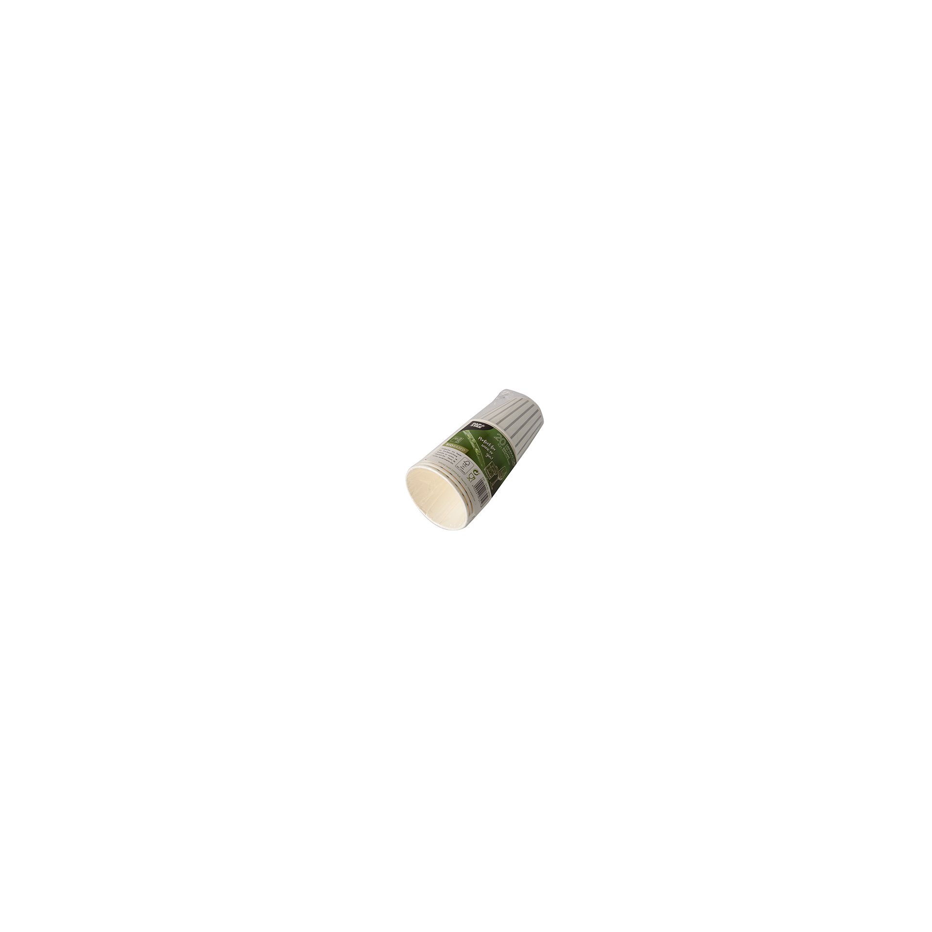 Trinkbecher, Pappe 0,2 l Ø 8 cm · 9,1 cm grau/silber "Wine / Gin Tonic"