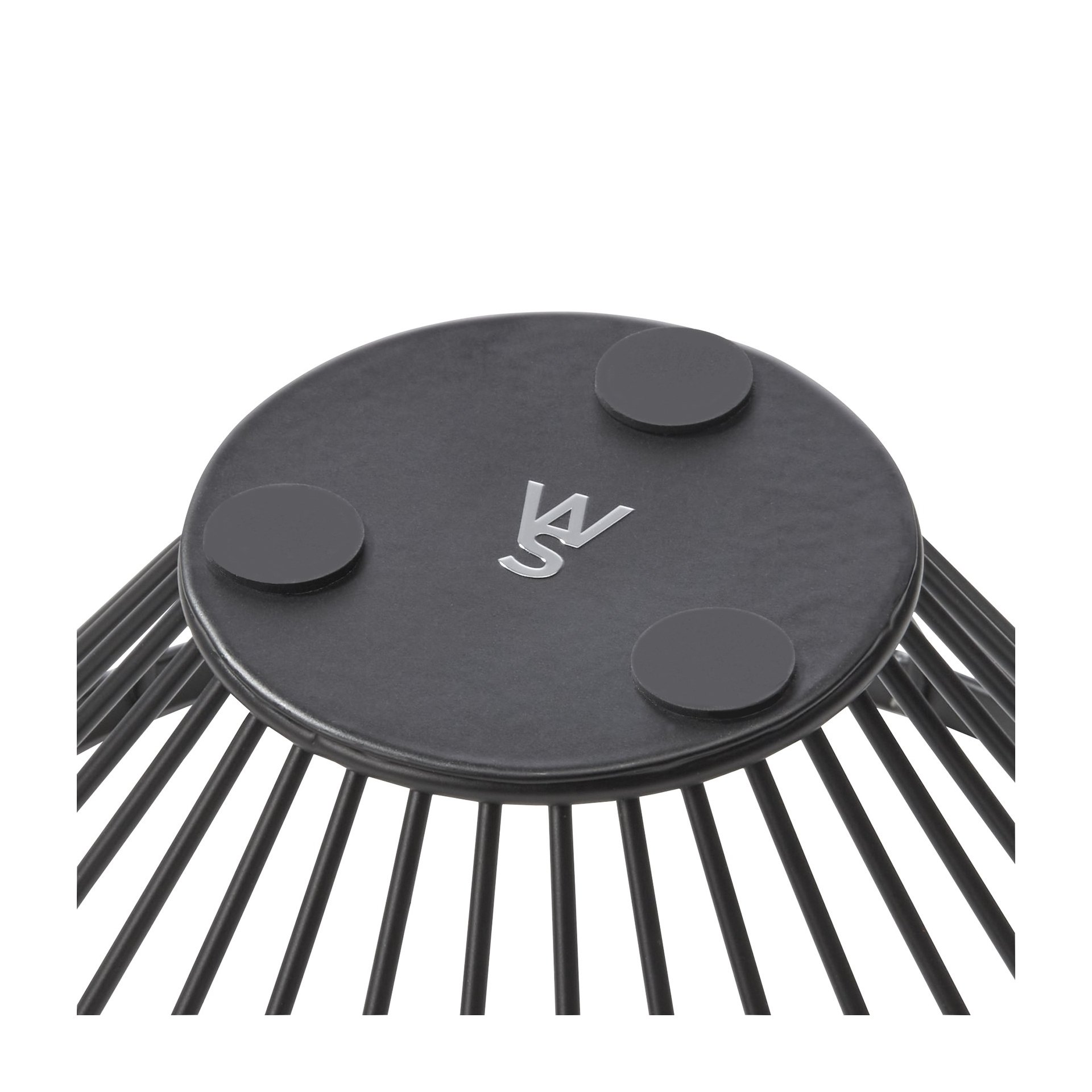 Buffetkorb, Ø 15 cm, Höhe 7,5 cm, schwarz pulverbeschichtet, Metall