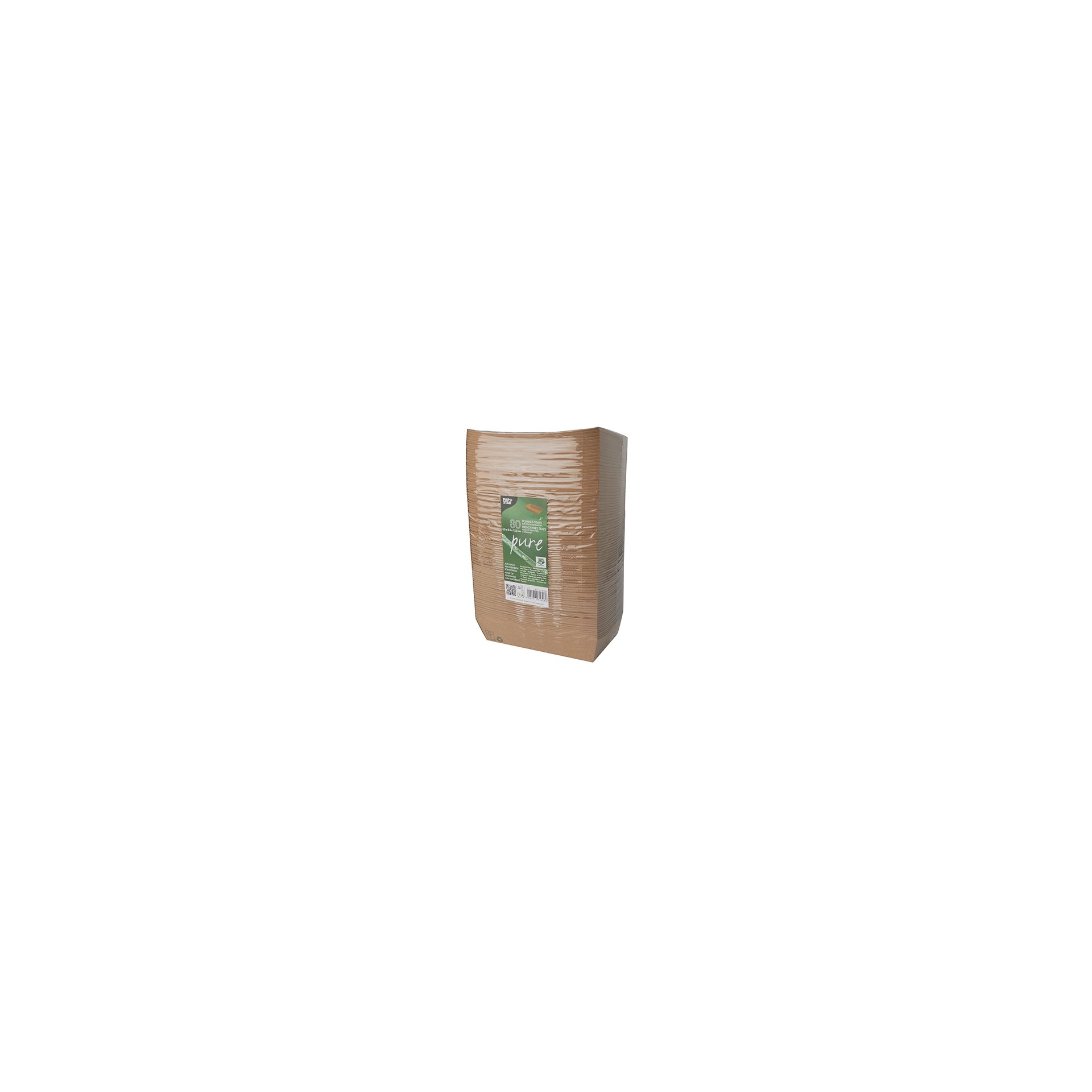 Snacktrays, Pappe "pure" 3,8 cm x 8,5 cm x 15,5 cm braun "100% Fair" groß Snacktrays, Pappe "pure" 3,8 cm x 8,5 cm x 15,5 cm braun "100% Fair" groß