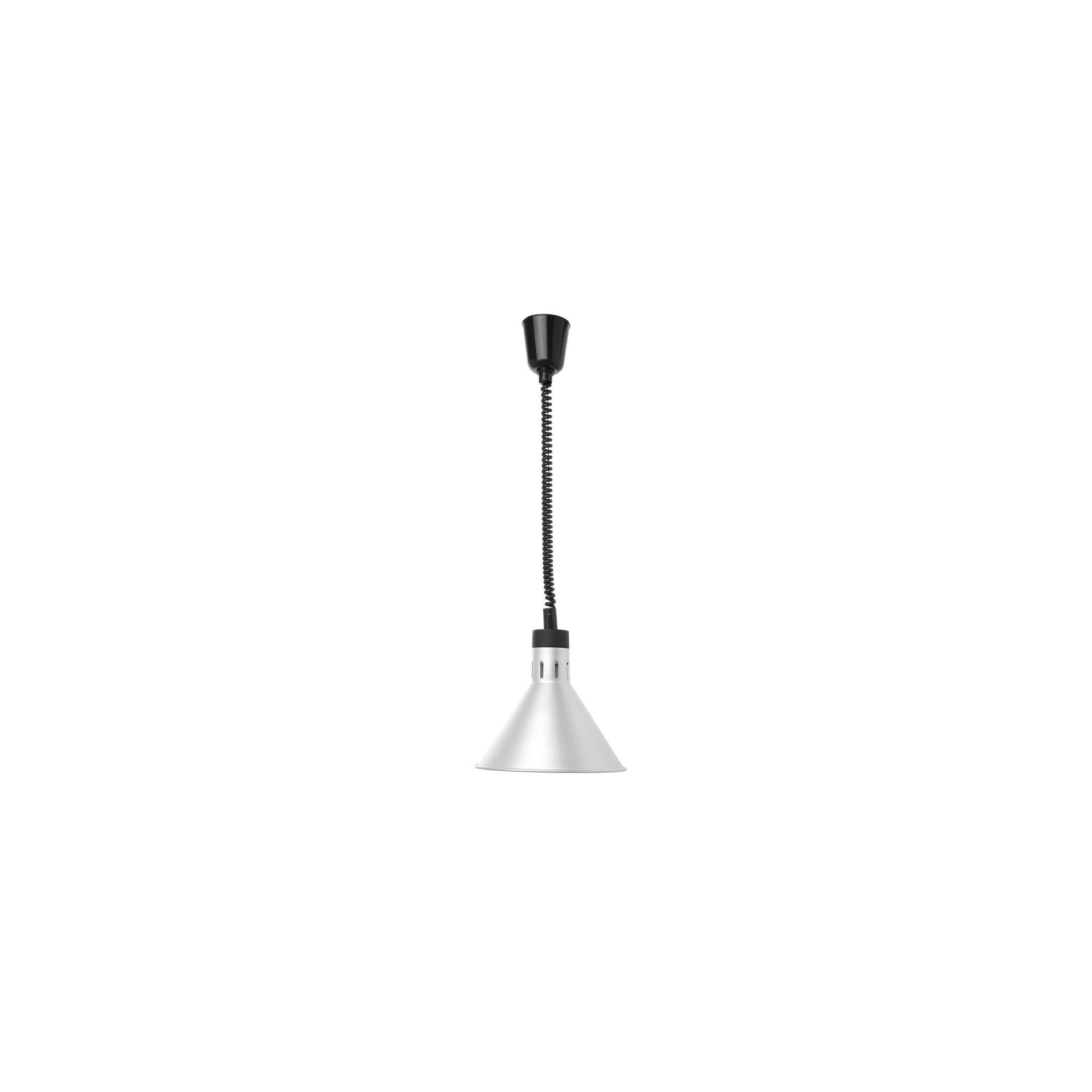 Höhenverstellbare Wärmelampe konisch, Silber, 230V/250W, ⌀275x(H)250mm