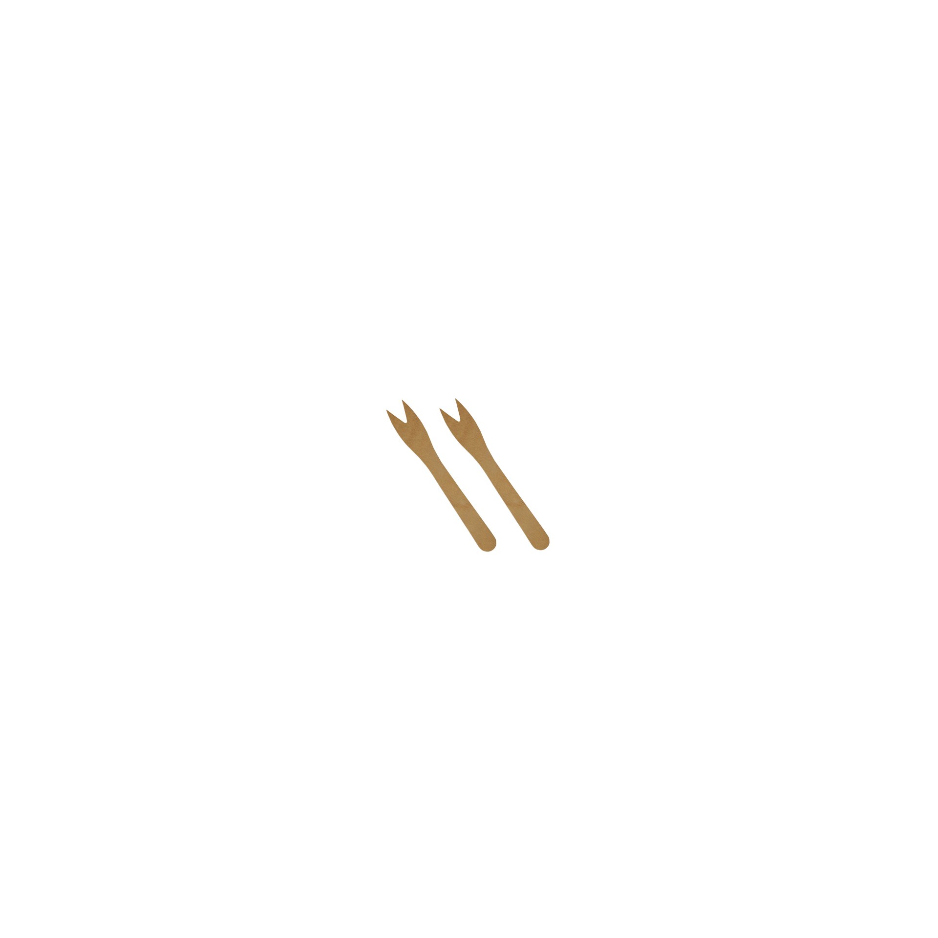 Snack-Gabeln, Holz "pure" 12,1 cm