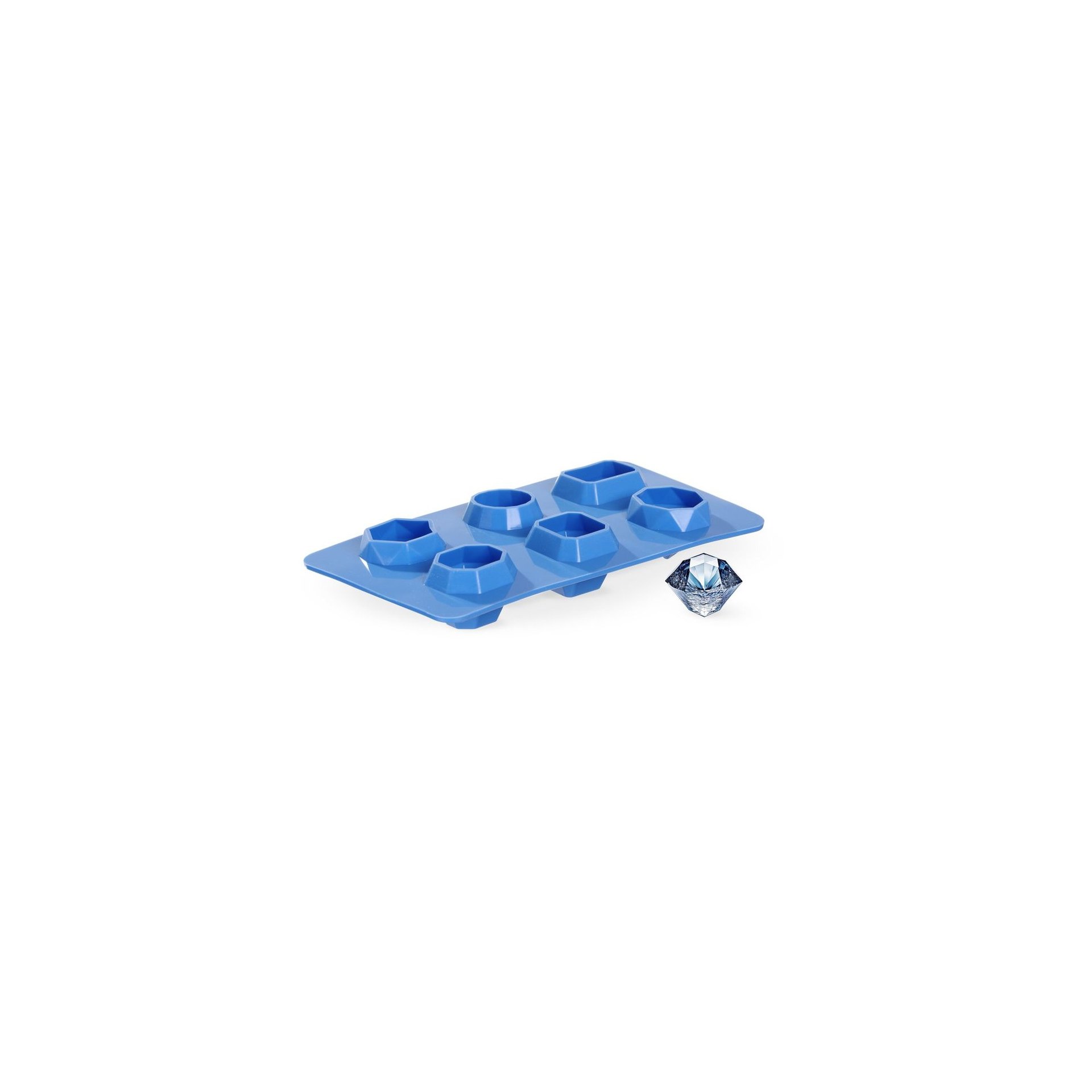 Eiswürfelform, edelsteinförmig, BarUp, Blau, 2 Stk., 190x105x(H)30mm Eiswürfelform, edelsteinförmig, BarUp, Blau, 2 Stk., 190x105x(H)30mm