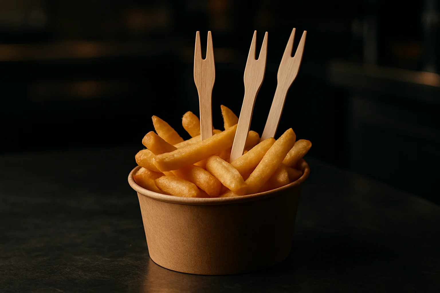 Pommes- und Snackgabeln für Verkauf und Ausgabe