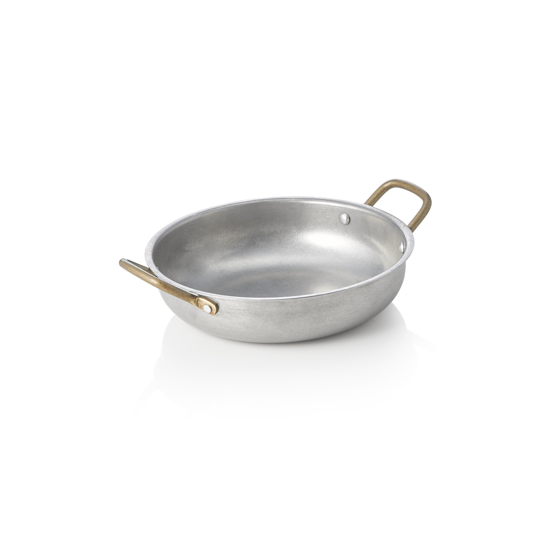 Servierpfanne STEEL & STYLE VINTAGE, mit 2 Messinggriffen, Ø 20 cm, 0,8 ltr., Chromnickelstahl Servierpfanne STEEL & STYLE VINTAGE, mit 2 Messinggriffen, Ø 20 cm, 0,8 ltr., Chromnickelstahl