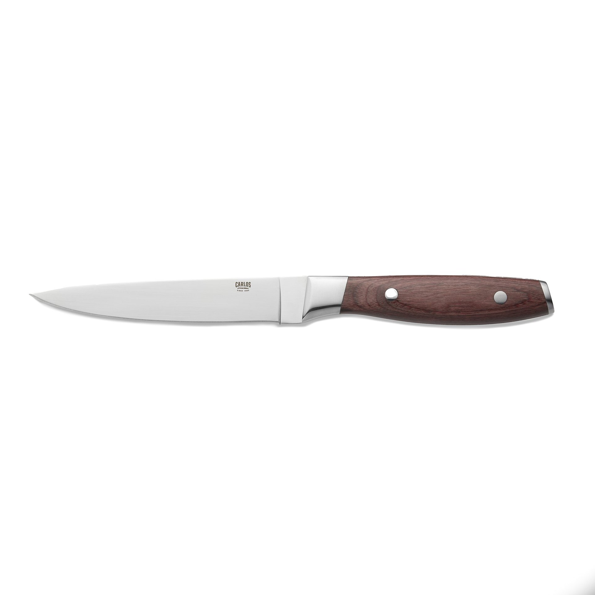 Steakmesser Set CARLOS, mit rotem Pakkaholzgriff, 25 cm