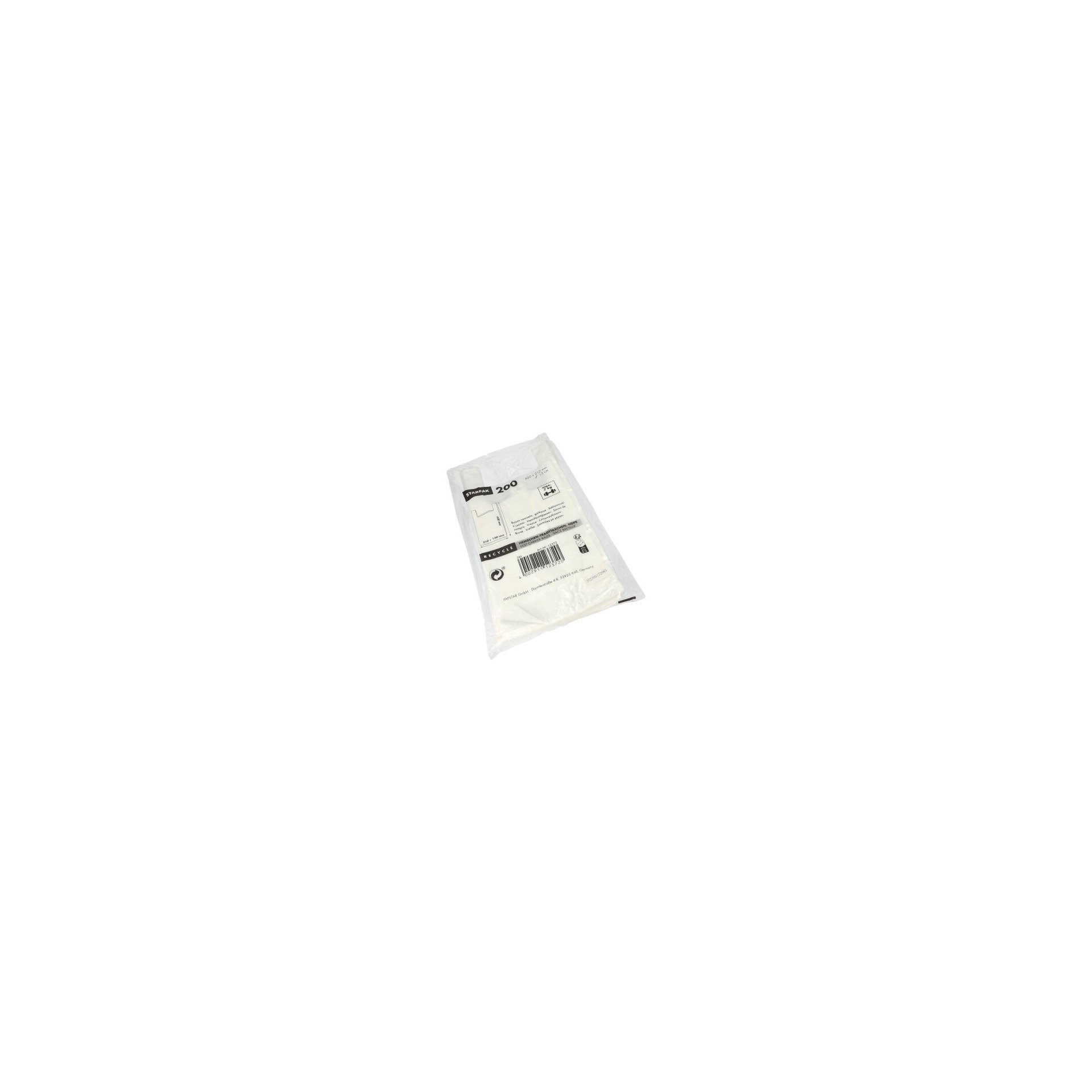 Hemdchen-Tragetaschen, HDPE 42 cm x 21 cm x 13 cm weiss Hemdchen-Tragetaschen, HDPE 42 cm x 21 cm x 13 cm weiss