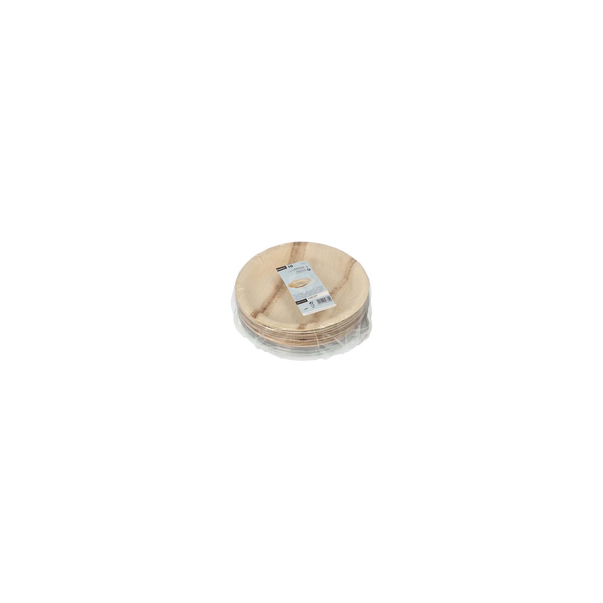 Teller, Palmblatt rund 500 ml Ø 23 cm · 5,3 cm mit rPET Deckel "Kombipack" Teller, Palmblatt rund 500 ml Ø 23 cm · 5,3 cm mit rPET Deckel "Kombipack"