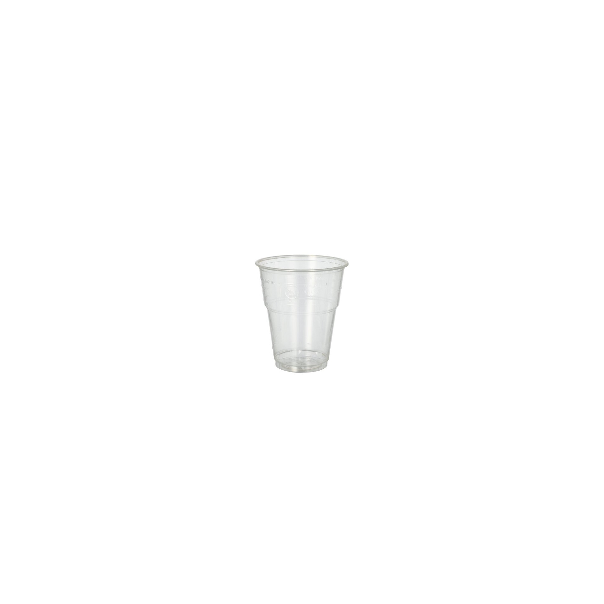 Kaltgetränkebecher, PLA "pure" 0,3 l Ø 9,5 cm · 11 cm glasklar mit Schaumrand