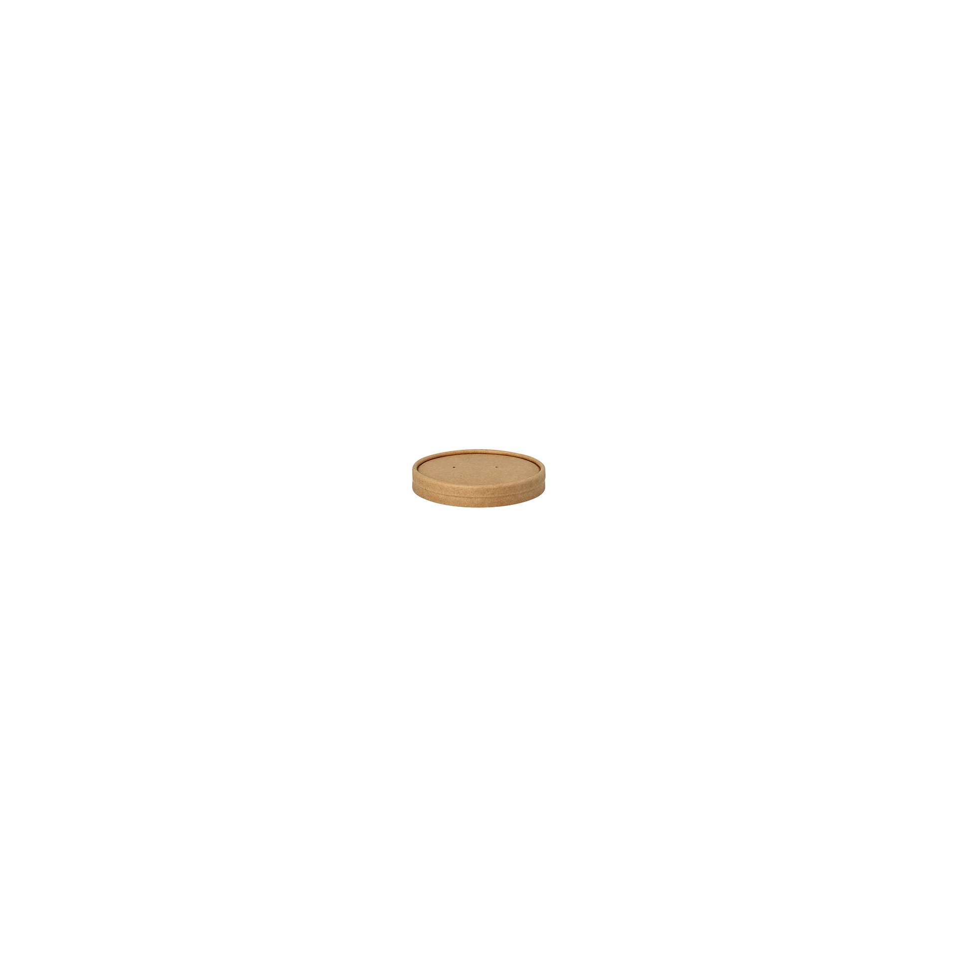 Deckel für Suppenbecher, Pappe rund Ø 9,8 cm · 1,6 cm braun