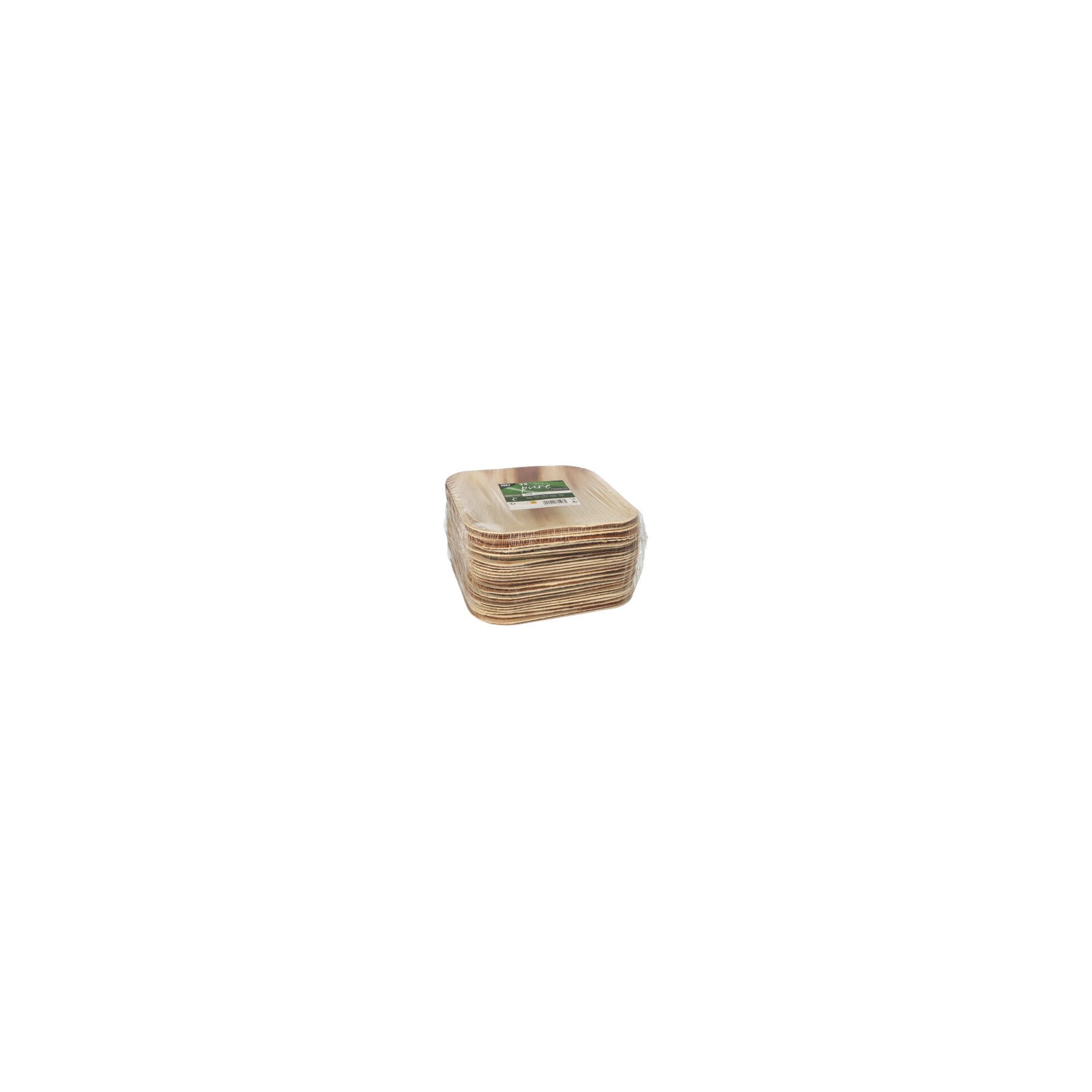 Teller, Palmblatt "pure" eckig 18 cm x 18 cm x 1,5 cm Teller, Palmblatt "pure" eckig 18 cm x 18 cm x 1,5 cm