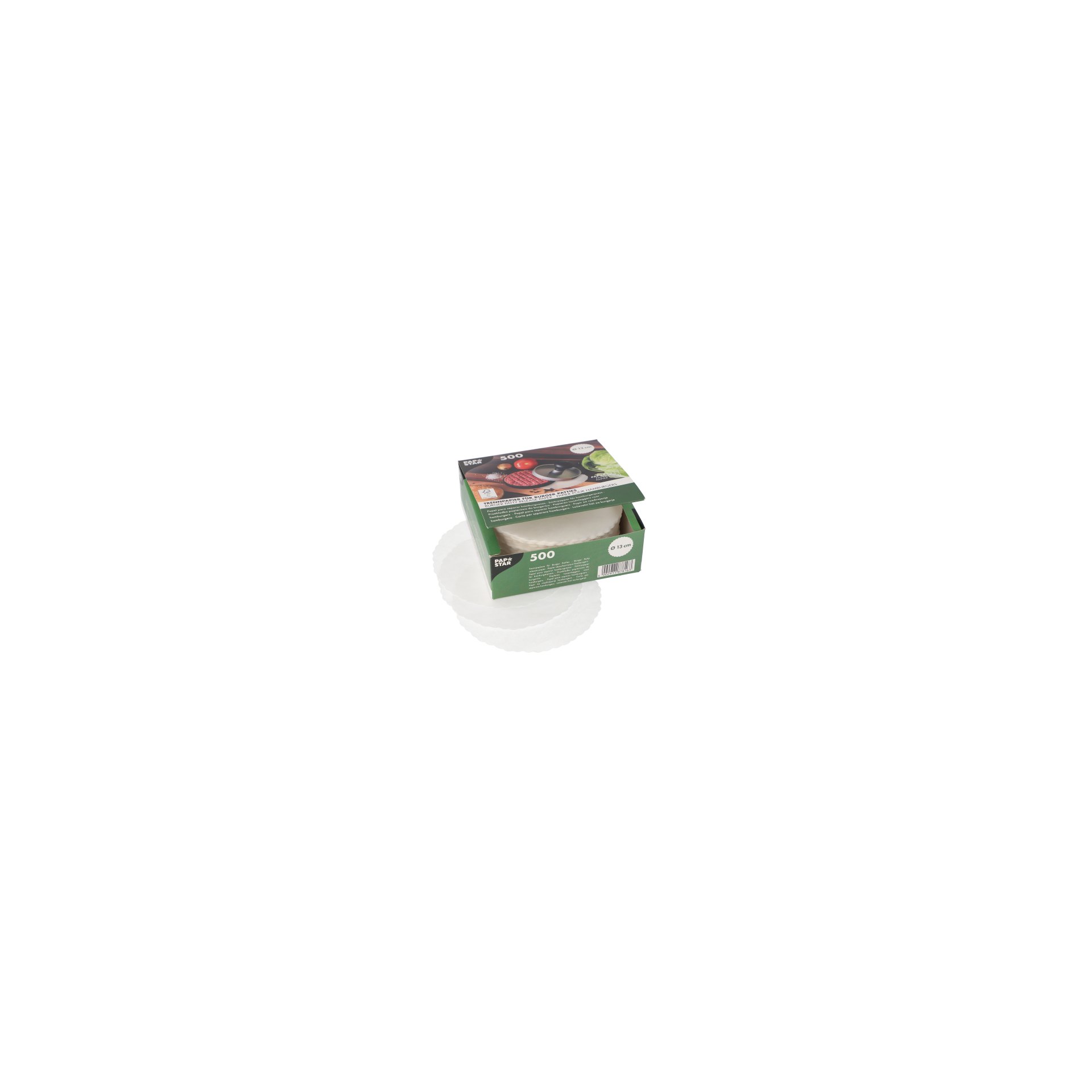 Trennpapiere für Burger Patties Ø 13 cm weiss