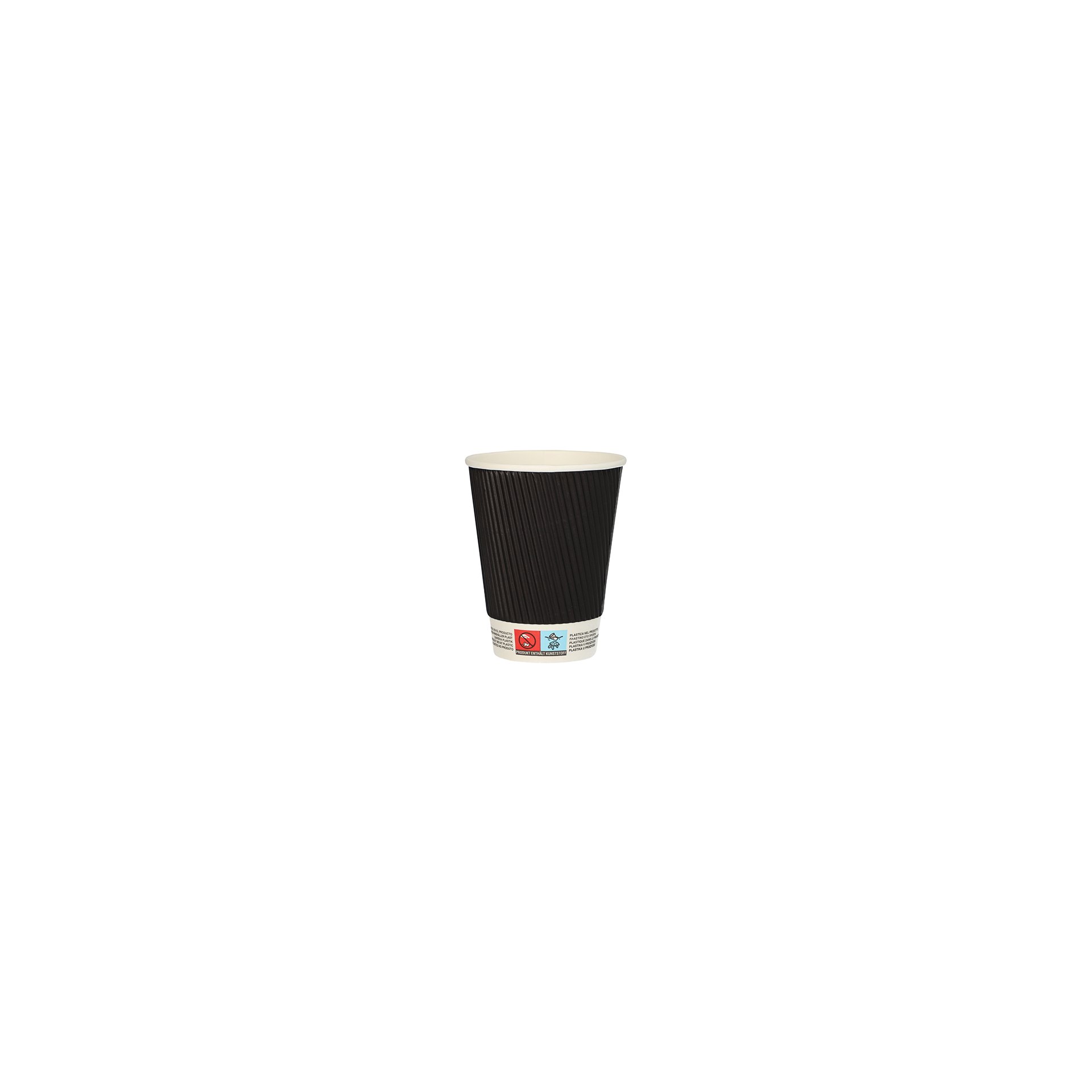 papstar-86267-trinkbecher-pappe-to-go-0-3l-9cm-11cm-schwarz-ripple-wall-1 Trinkbecher, Pappe "To Go" 0,3 l Ø 9 cm · 11 cm schwarz Ripple Wall