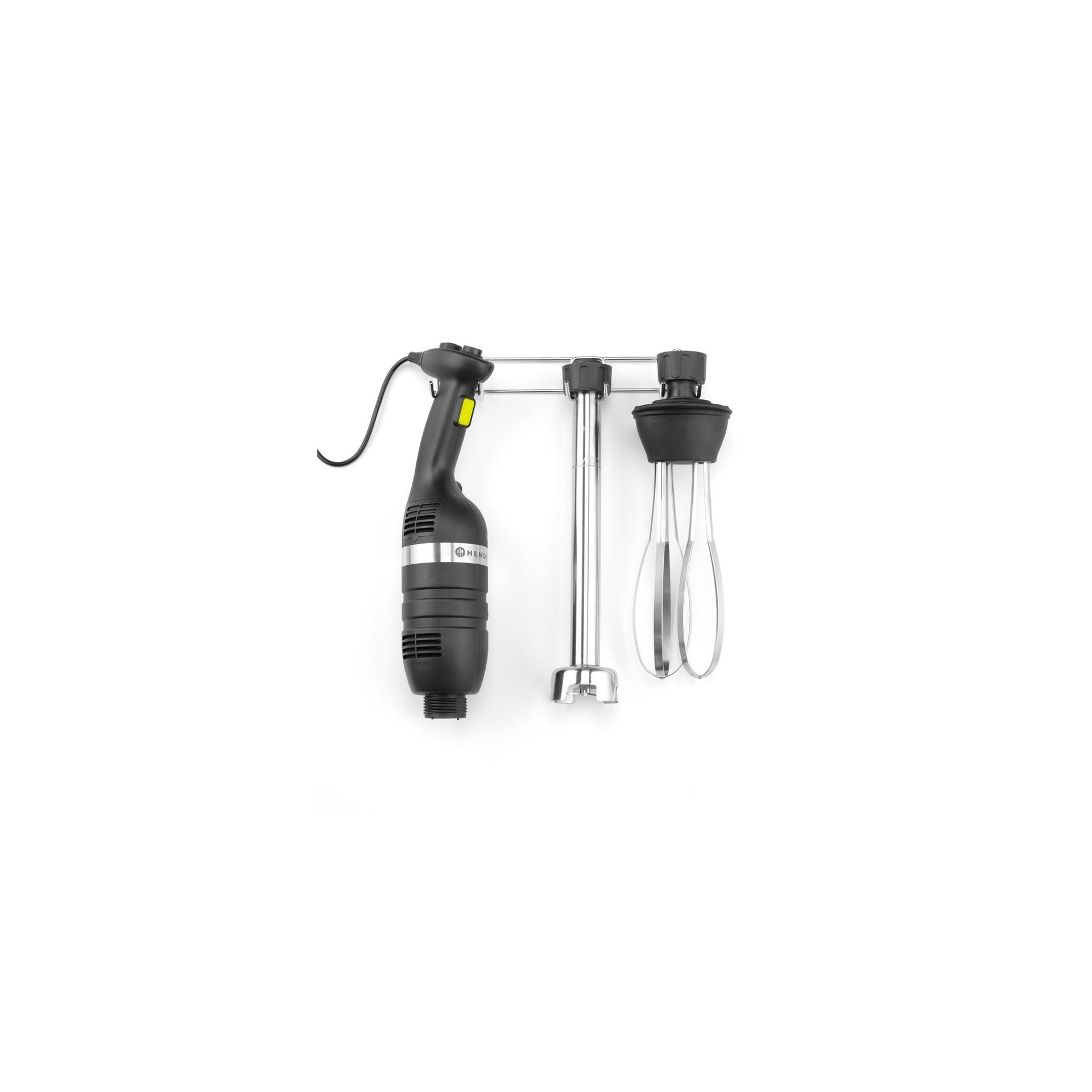 Set: Stabmixer 350 mit variabler Geschwindigkeit + Schneebesen + Halterung zur Wandmontage, Kitchen Line, Schwarz, 230V/350W, 110x324x(H)816mm