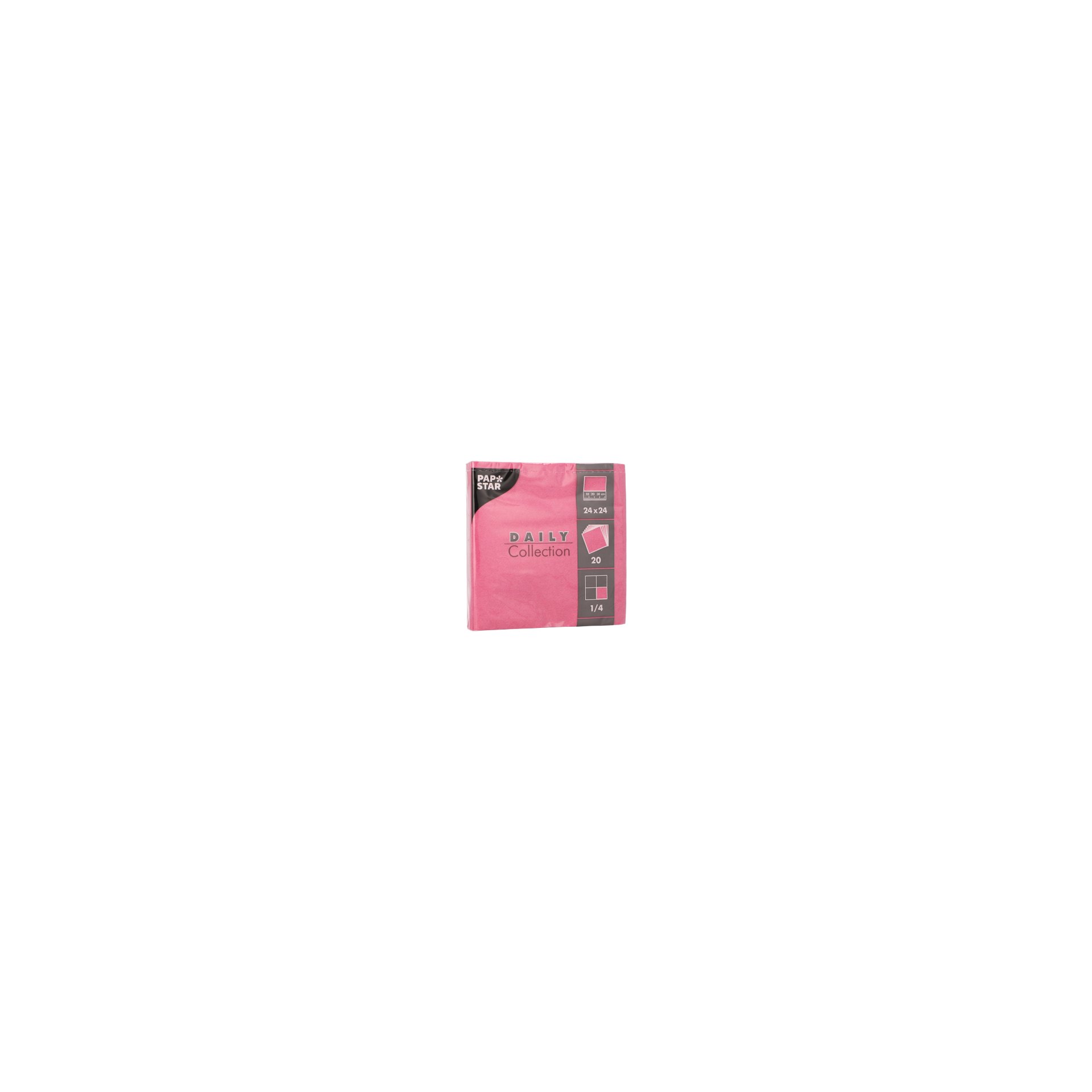 Servietten "DAILY Collection" 1/4-Falz 24 cm x 24 cm fuchsia Servietten "DAILY Collection" 1/4-Falz 24 cm x 24 cm fuchsia