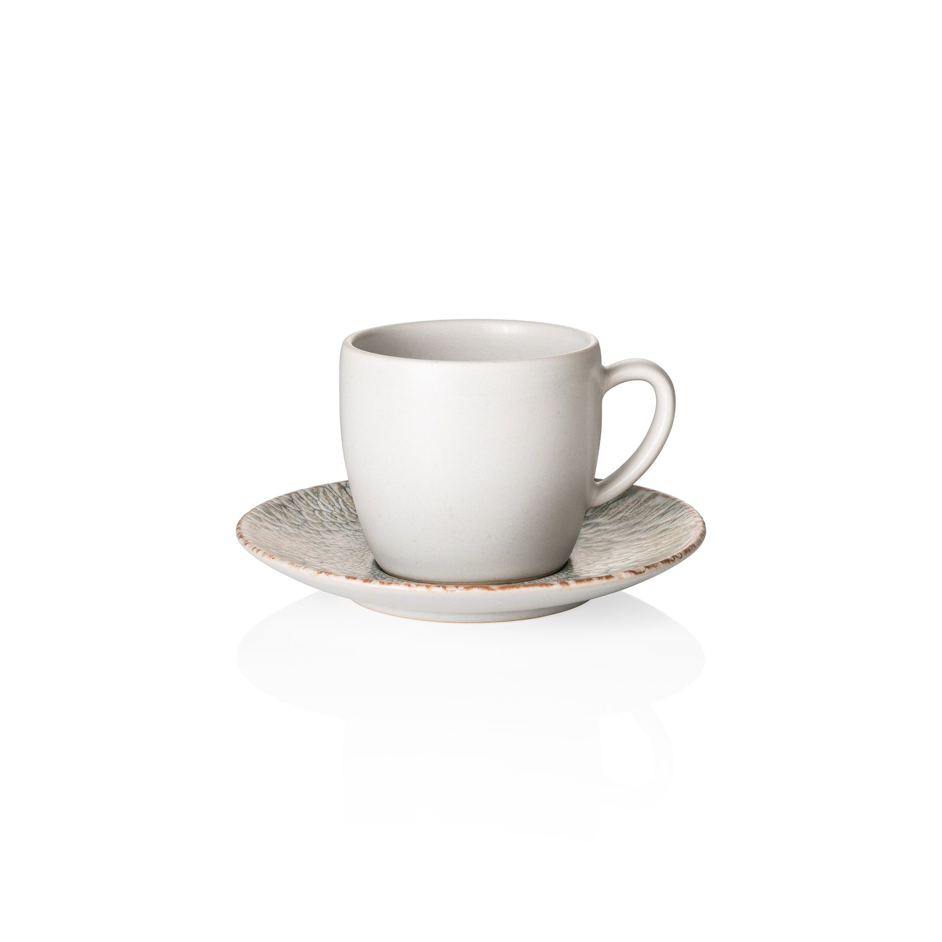 Ober- und Untertasse Set ROCKZZERO, 220 ml, iris