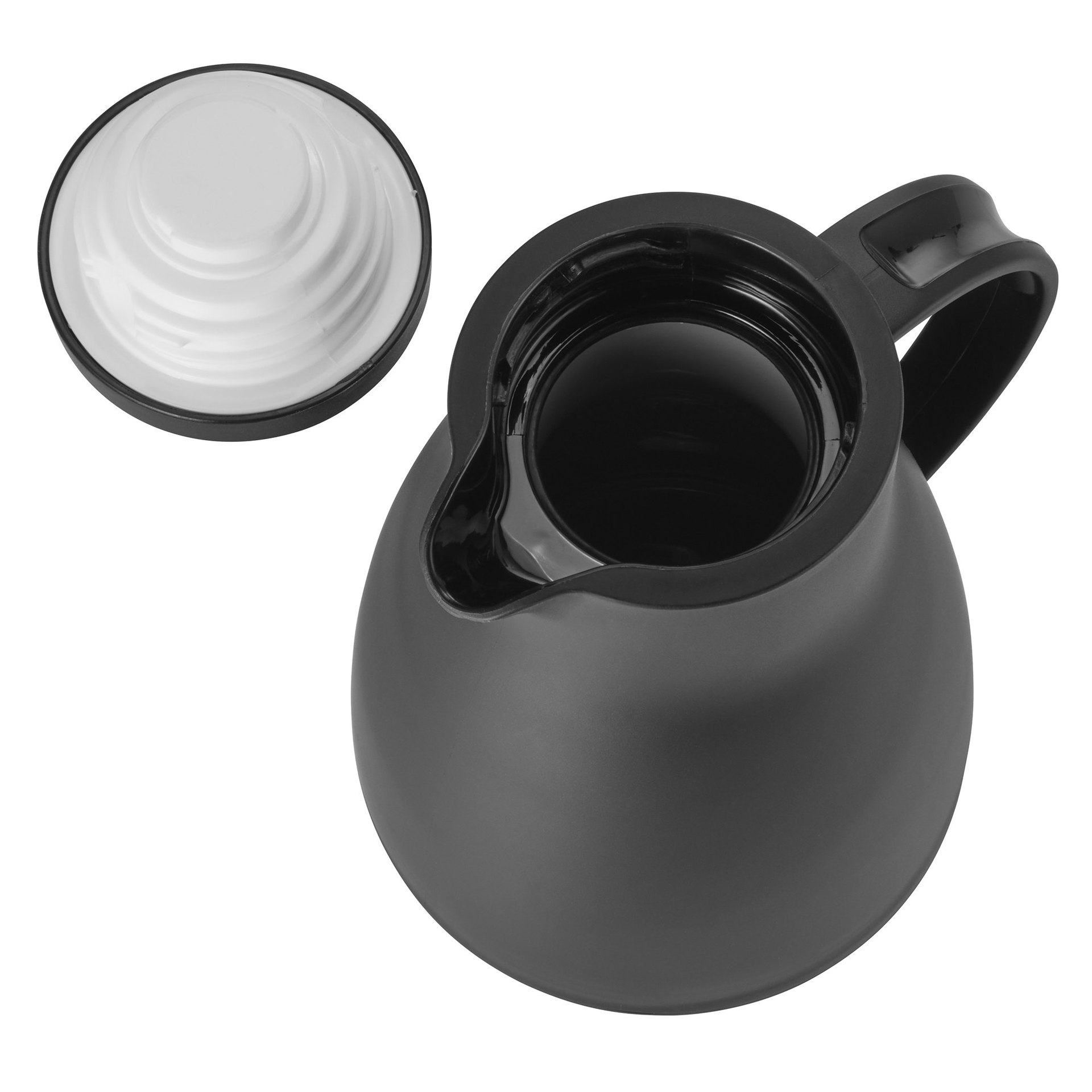 Isolierkanne, 1 ltr., Ø 14,5 cm, Höhe 22 cm, schwarz