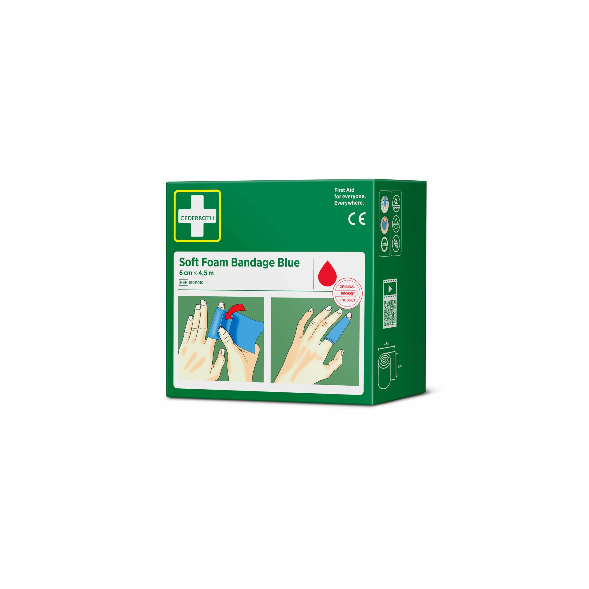 "Cederroth" Soft Foam Bandage 4,5 m x 6 cm blau , Refill "Cederroth" Soft Foam Bandage 4,5 m x 6 cm blau , Refill